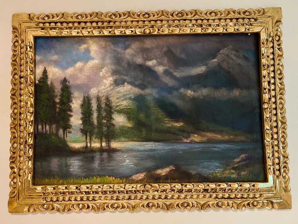 ALBERT BIERSTADT - ANTIQUE PAINTING - (1830-1902) (1 of 10)