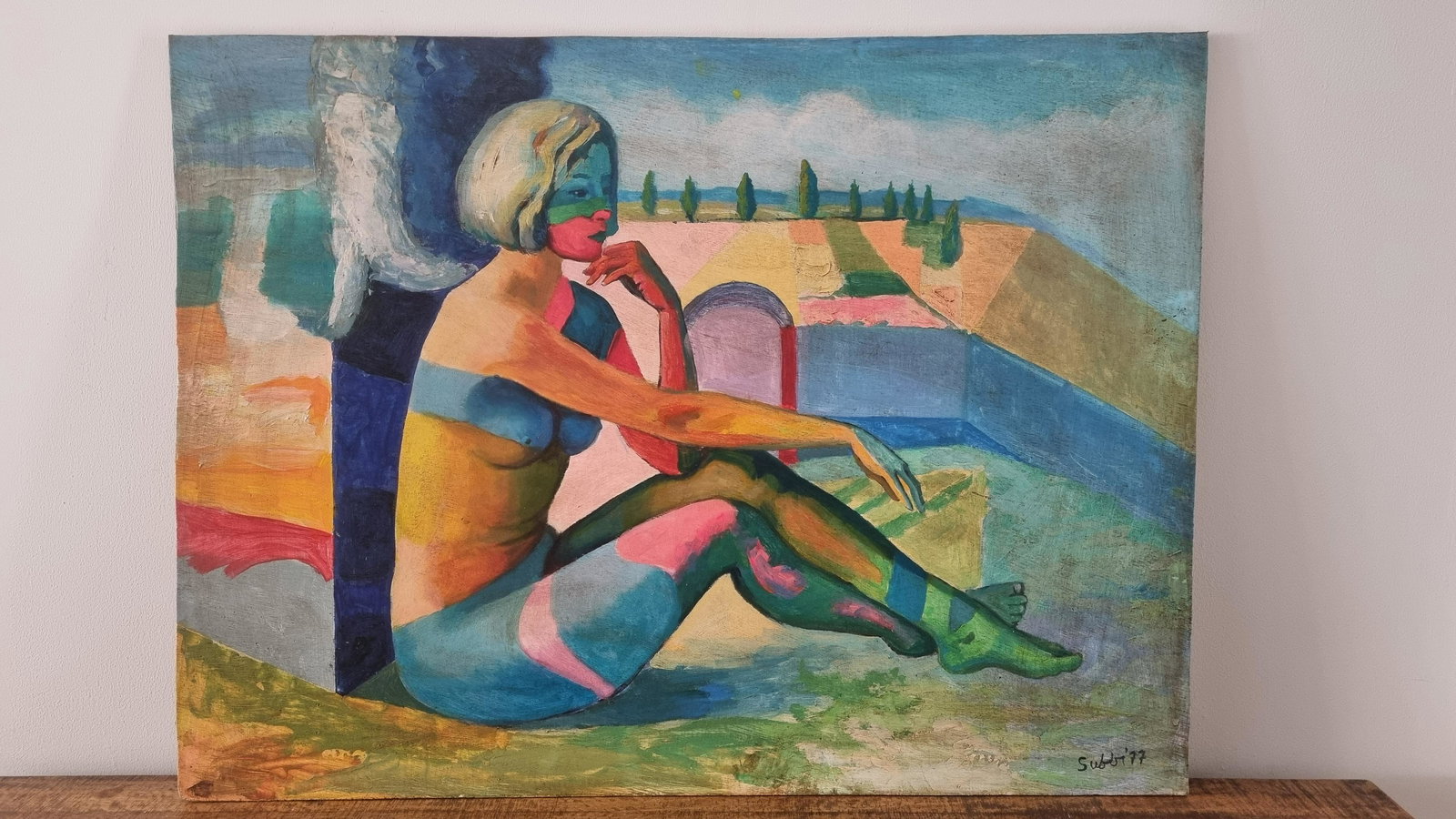 OLEV SUBBI - PAINTING ON CANVAS - (1930-2013) -ESTONIAN - "IN STYLE OF THE ARTIST" (1 of 10)