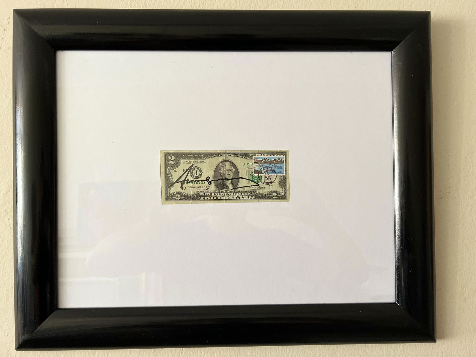 ANDY WARHOL - 2 DOLLAR BILL - SIGNED AND STAMPED - USA (1 of 5)