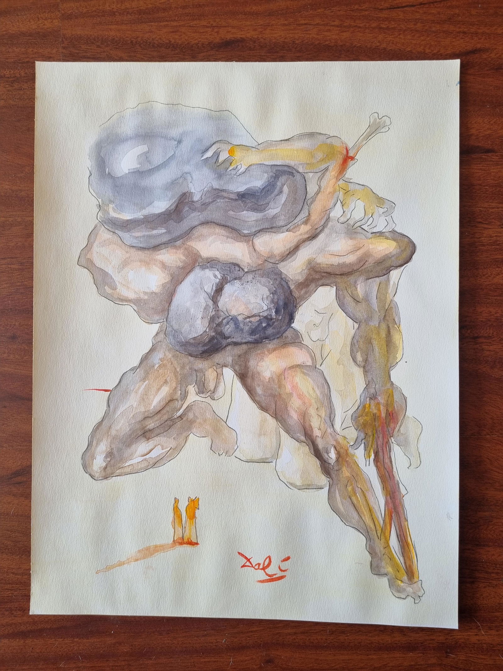 SALVADOR DALI FINE WATERCOLOR WITH SEALS AND SIGN Mar 20, 2023