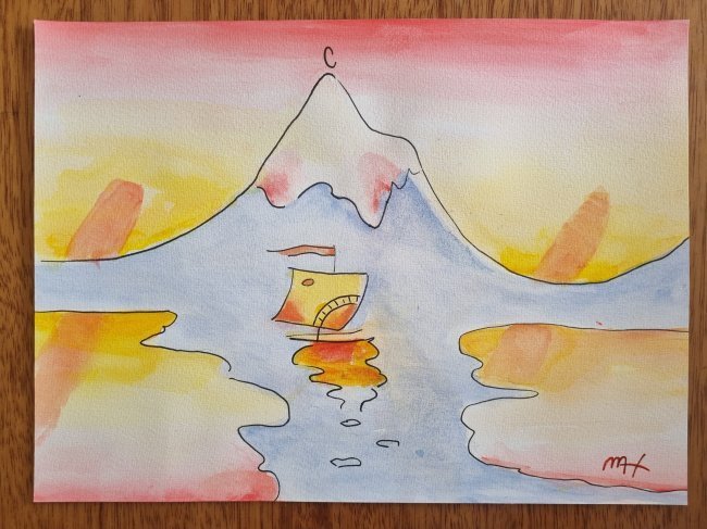 PETER MAX- FINE WATERCOLOR: Description: Peter Max Watercolor on paperPeter Max (born Peter Max Finkelstein, October 19, 1937) is a German-American artist known for using bright colors in his work. Works by Max are associated wi