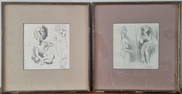 PABLO PICASSO - TWO DRAWING ON PAPER - (1881-1973) - IN THE STYLE OF
