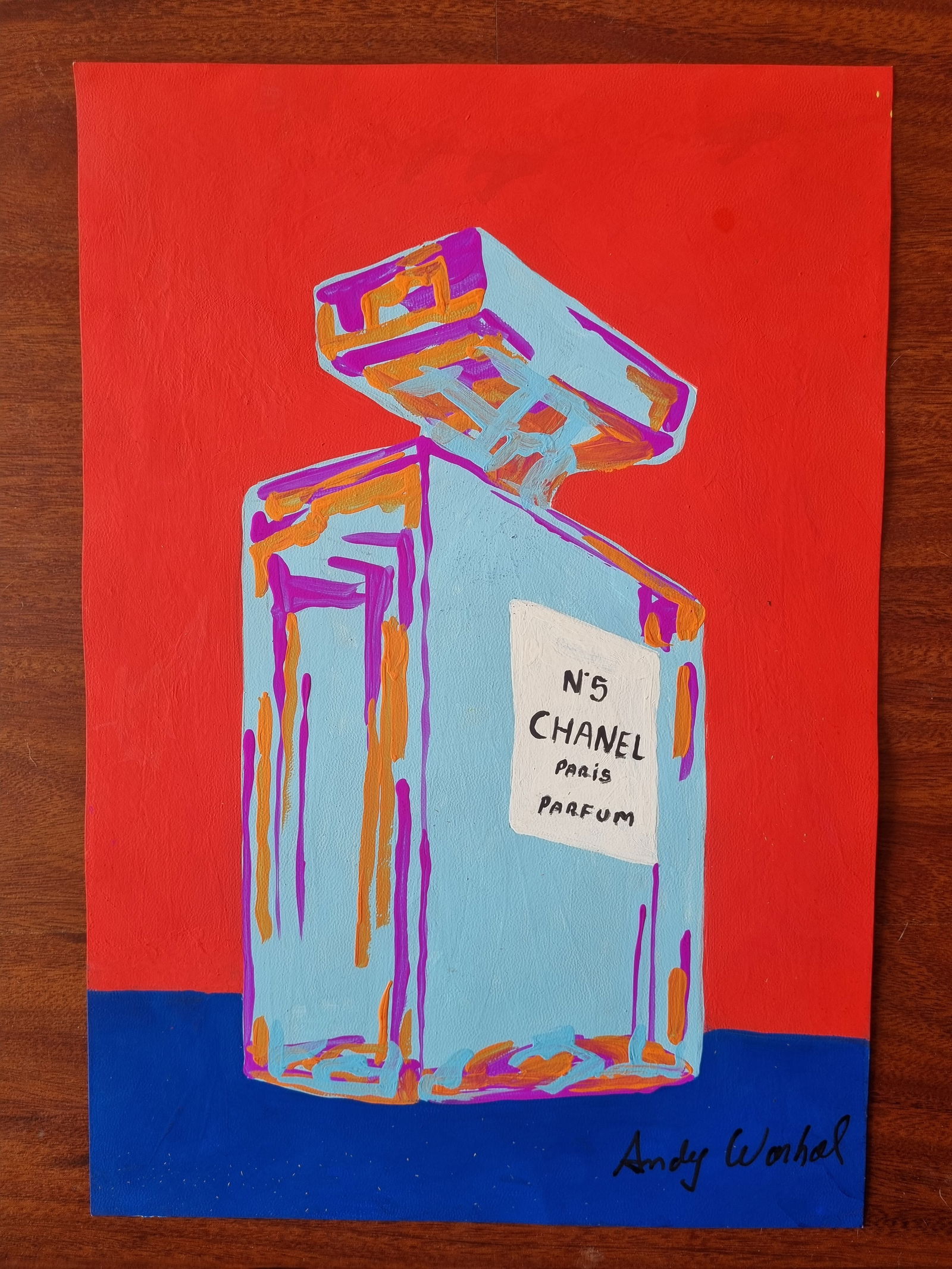 ANDY WARHOL - 3 FINE WATERCOLORS ON ANTIQUE PAPER - IN THE STYLE OF (1 of 6)