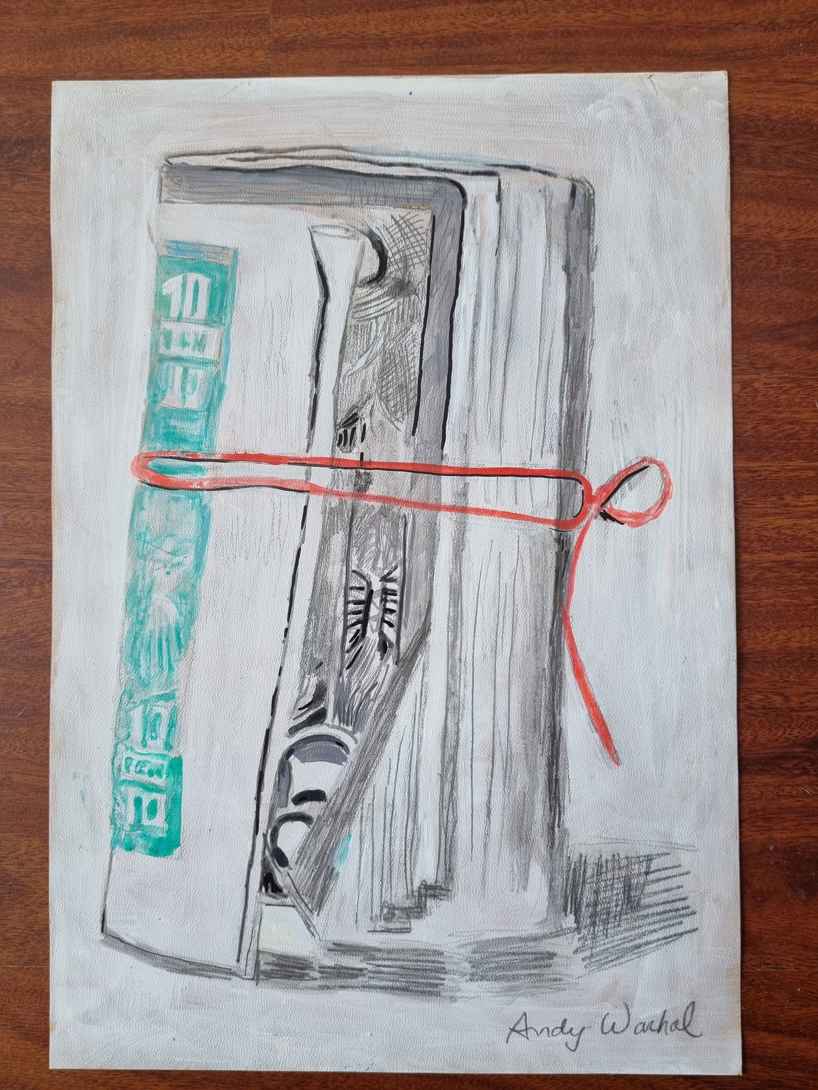 ANDY WARHOL - 2 FINE WATERCOLORS ON ANTIQUE PAPER - IN THE STYLE OF (1 of 4)