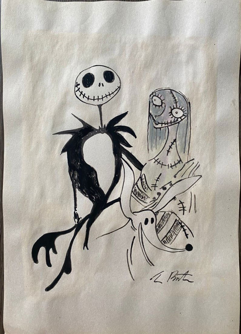 Tim Burton - WATERCOLOR ON PAPER - In the style of (1 of 1)