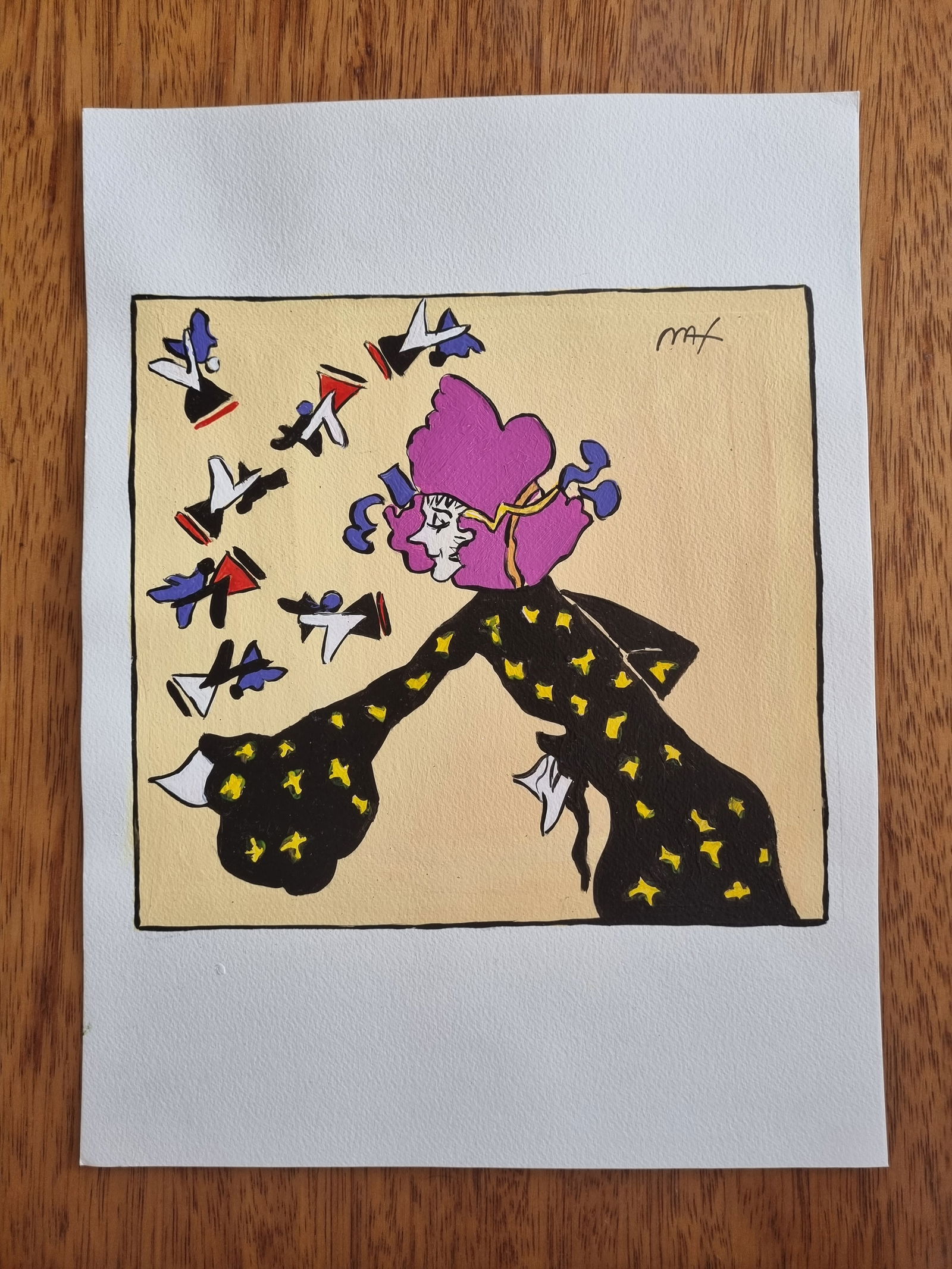 PETER MAX- 4 WATERCOLORS - IN THE STYLE OF: Set of 4 Watercolors on paper Peter Max (born Peter Max Finkelstein, October 19, 1937) is a German-American artist known for using bright colors in his work. Works by Max are associated with the visua