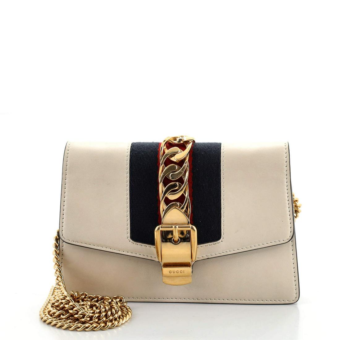 Gucci Sylvie Chain Shoulder Bag Leather Super Mini (1 of 7)