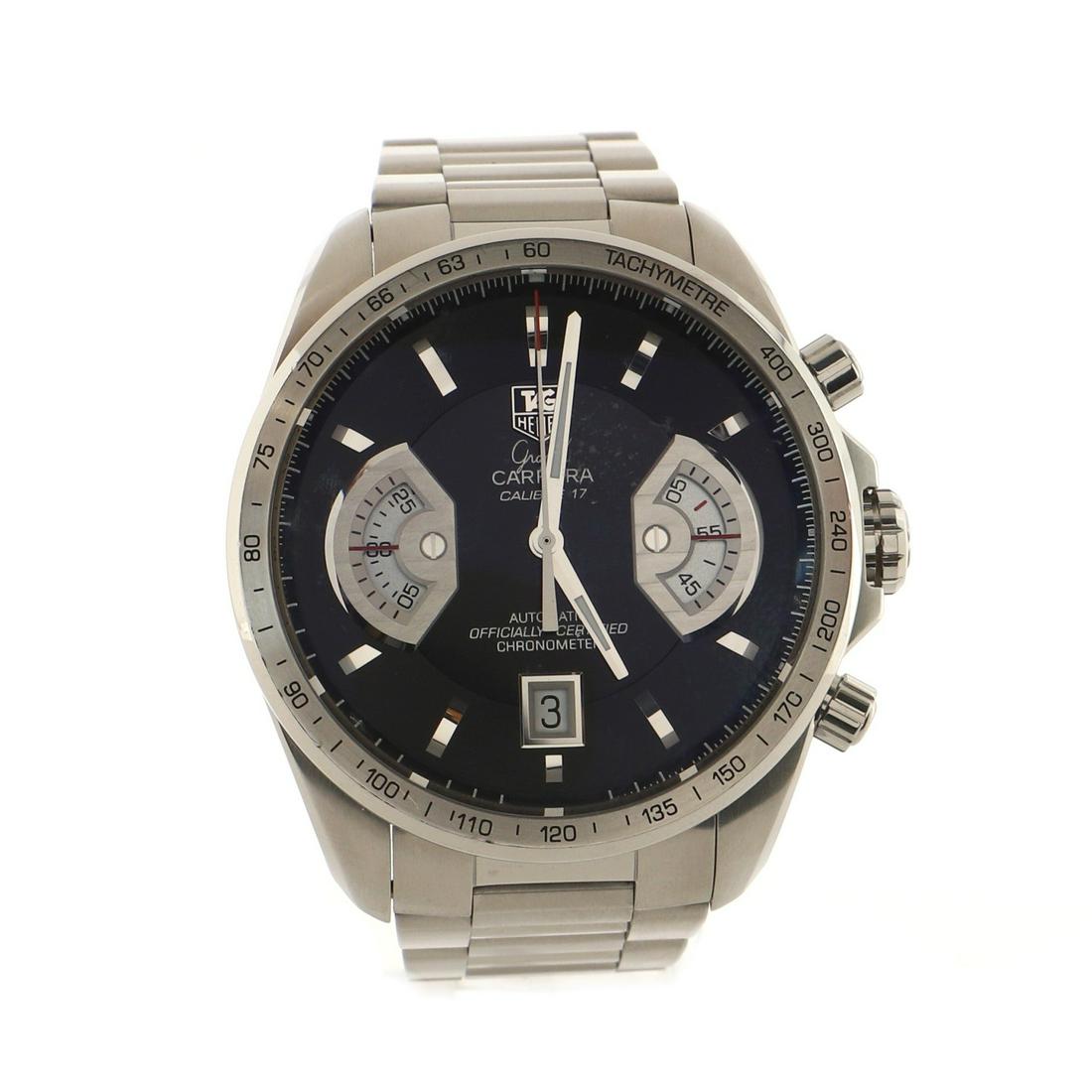 Tag Heuer Grand Carrera Chronograph Calibre 17 Automatic Watch Stainless Steel 43 (1 of 7)