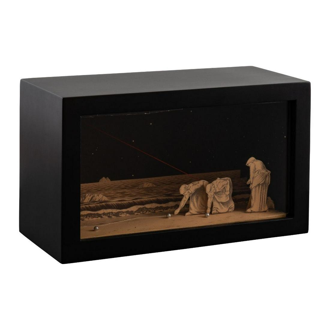 ALVARO BARRIOS ( 1945, Colombia): Recogedora de perlas, 1980. Pieza multiple. Edicion 101/500. Medidas: 16 x 28 x 13 cm. Buen estado de conservacion. Coleccion privada.