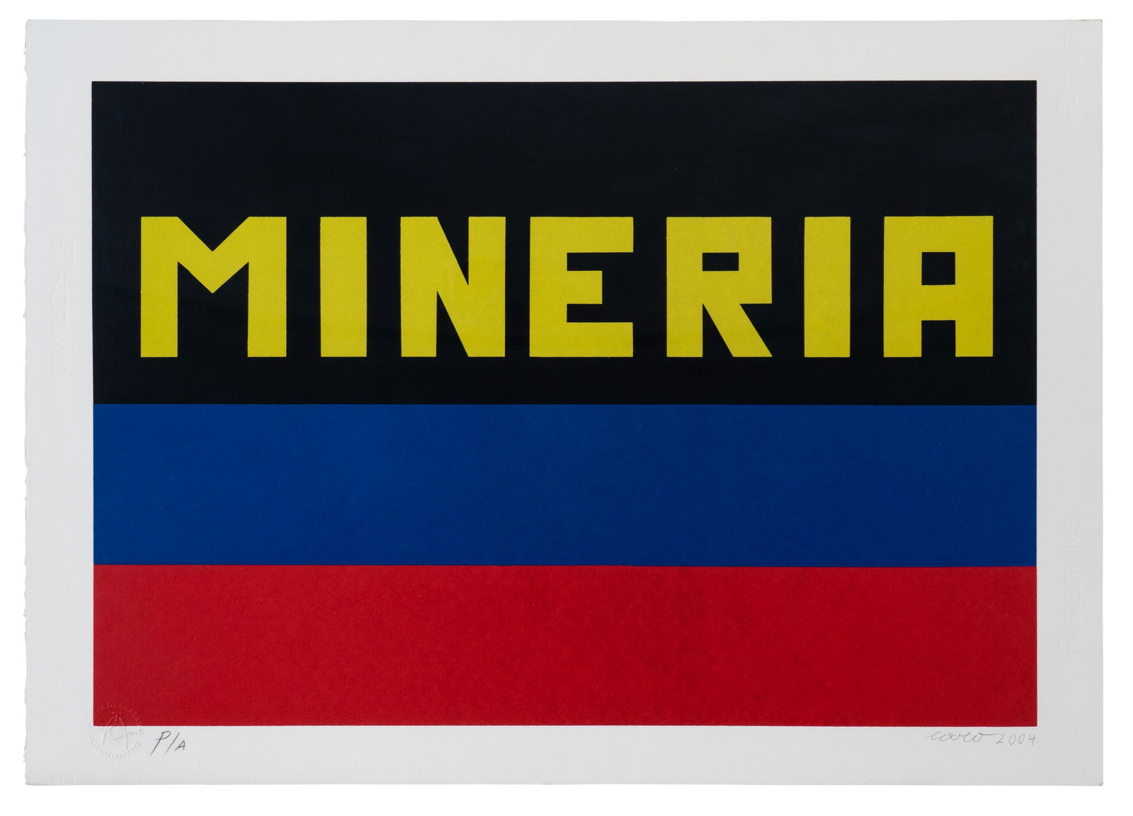 ANTONIO CARO (1950-2021, Colombia) Mineria, 2004 Serigrafia sobre papel Medidas 50 x 70 cm (1 of 1)