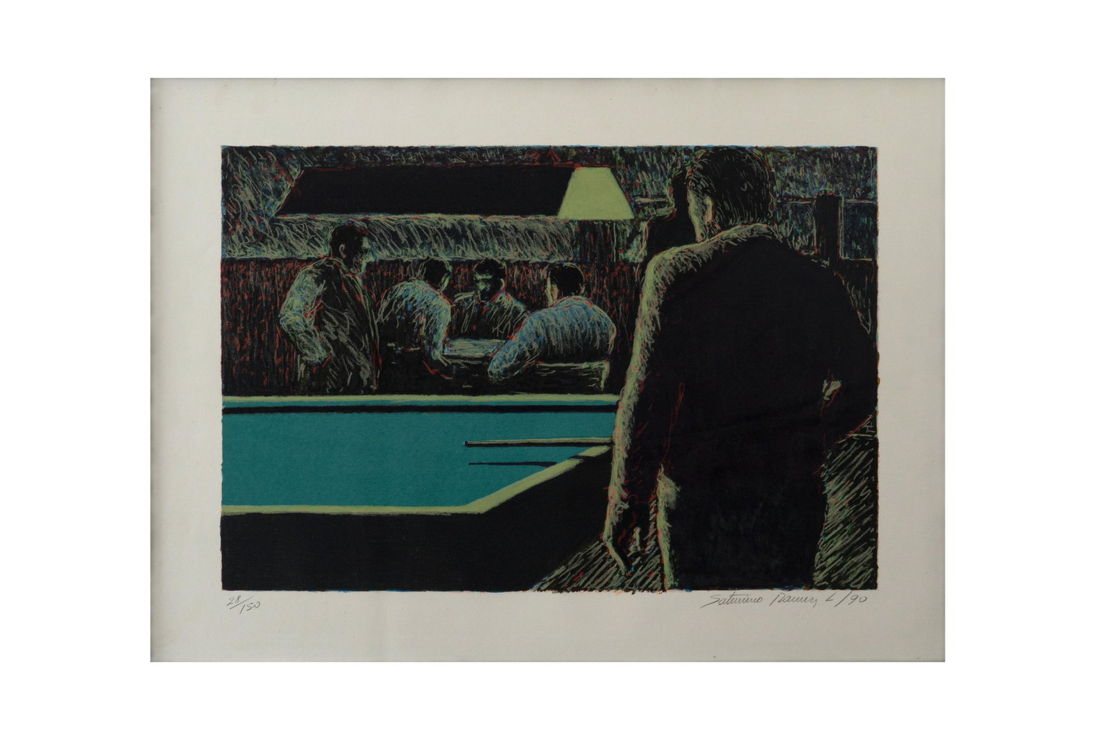 SATURNINO RAMIREZ (1946-2002, Colombia): Sin Titulo, 1990 Serigrafia Medidas: 40 x 59.5 cm Edicion: 24/150 Buen estado de conservacion. Coleccion privada.