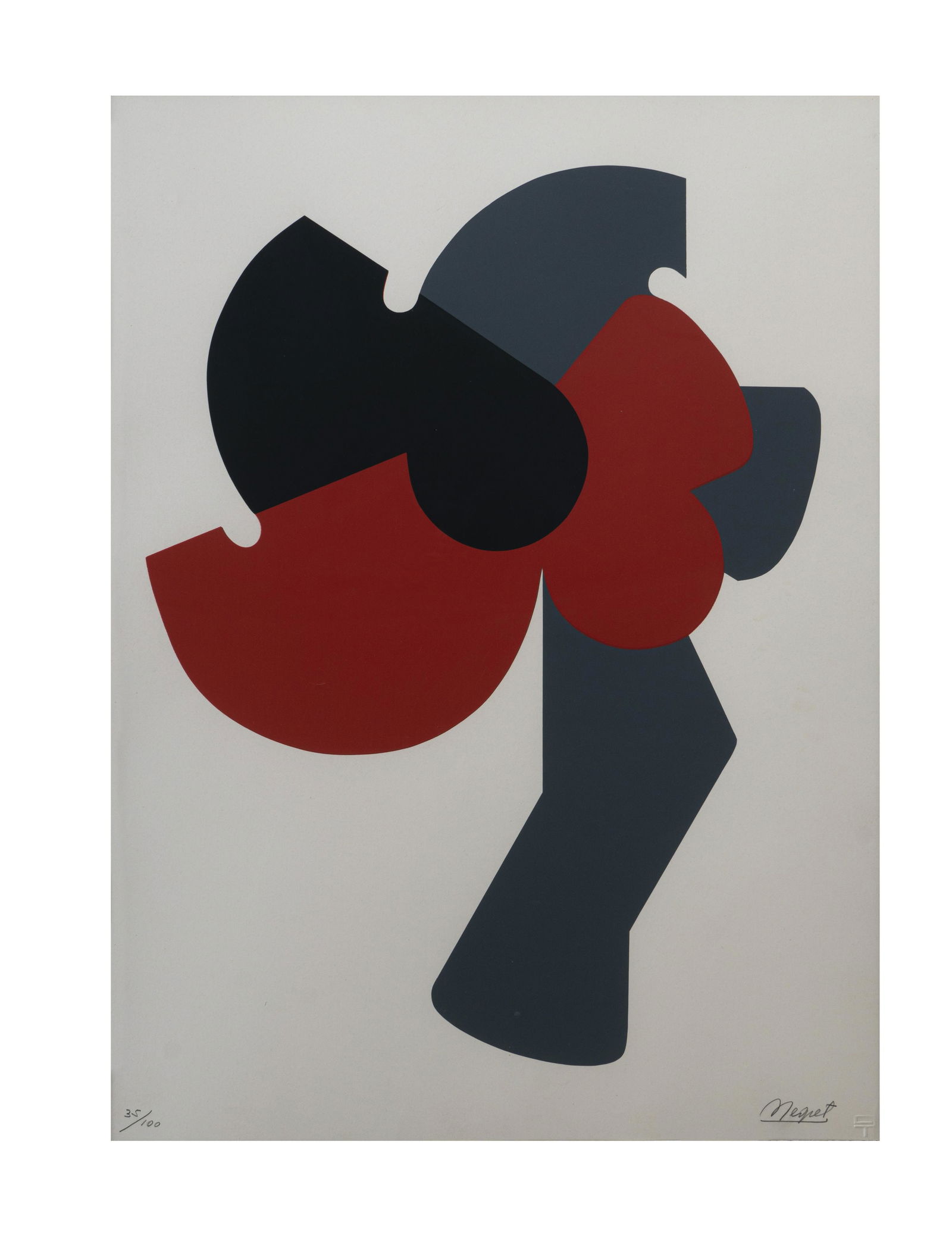 EDGAR NEGRET (1920-2012, Colombia): Sin Titulo, sf.Serigrafia sobre papelMedidas: 74 x 54 cmEdicion 35/100