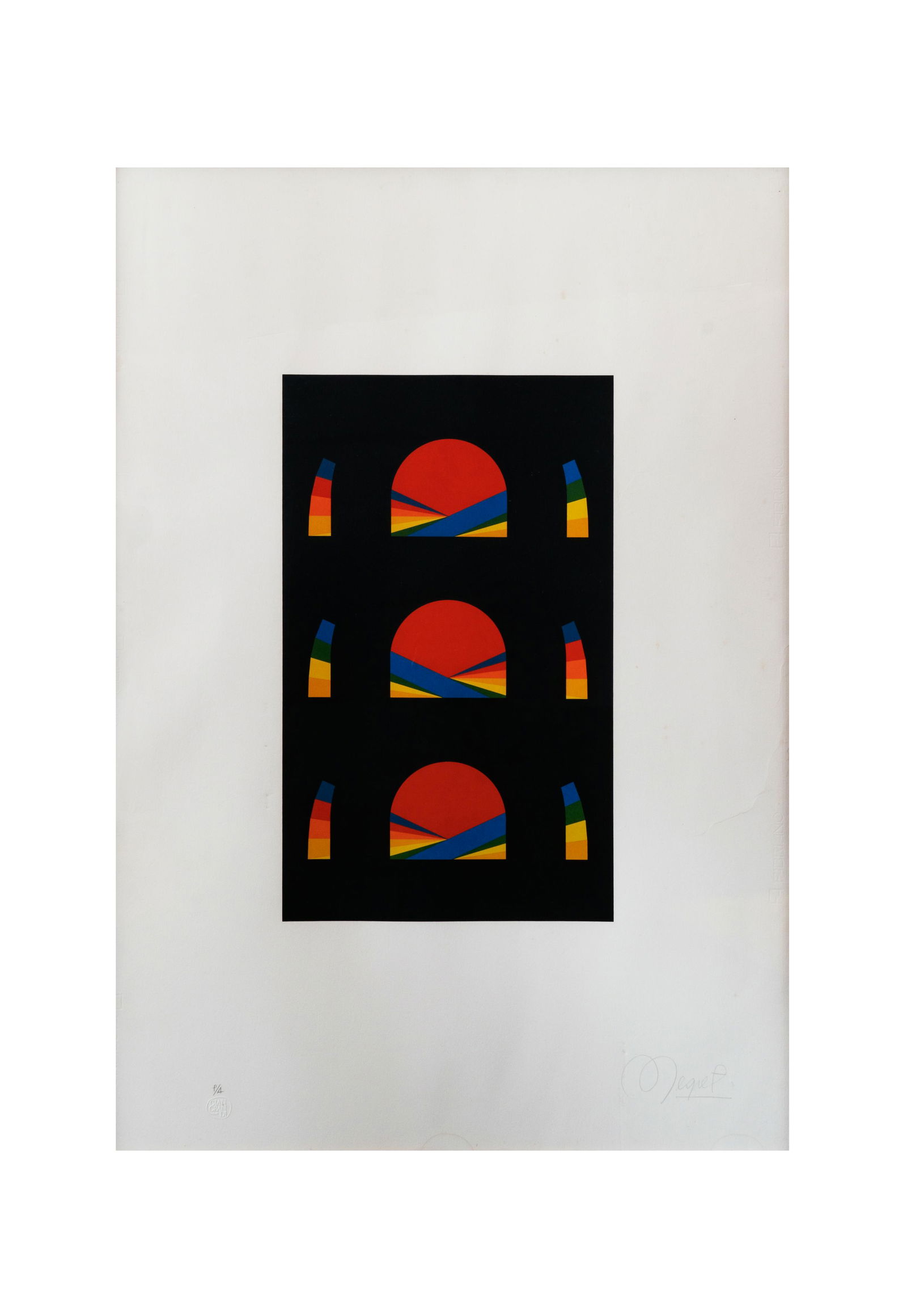 EDGAR NEGRET (1920-2012, Colombia): Sin Titulo, sf.Obra graficaMedidas: 99 x 69 cmEdicion Prueba de Artista