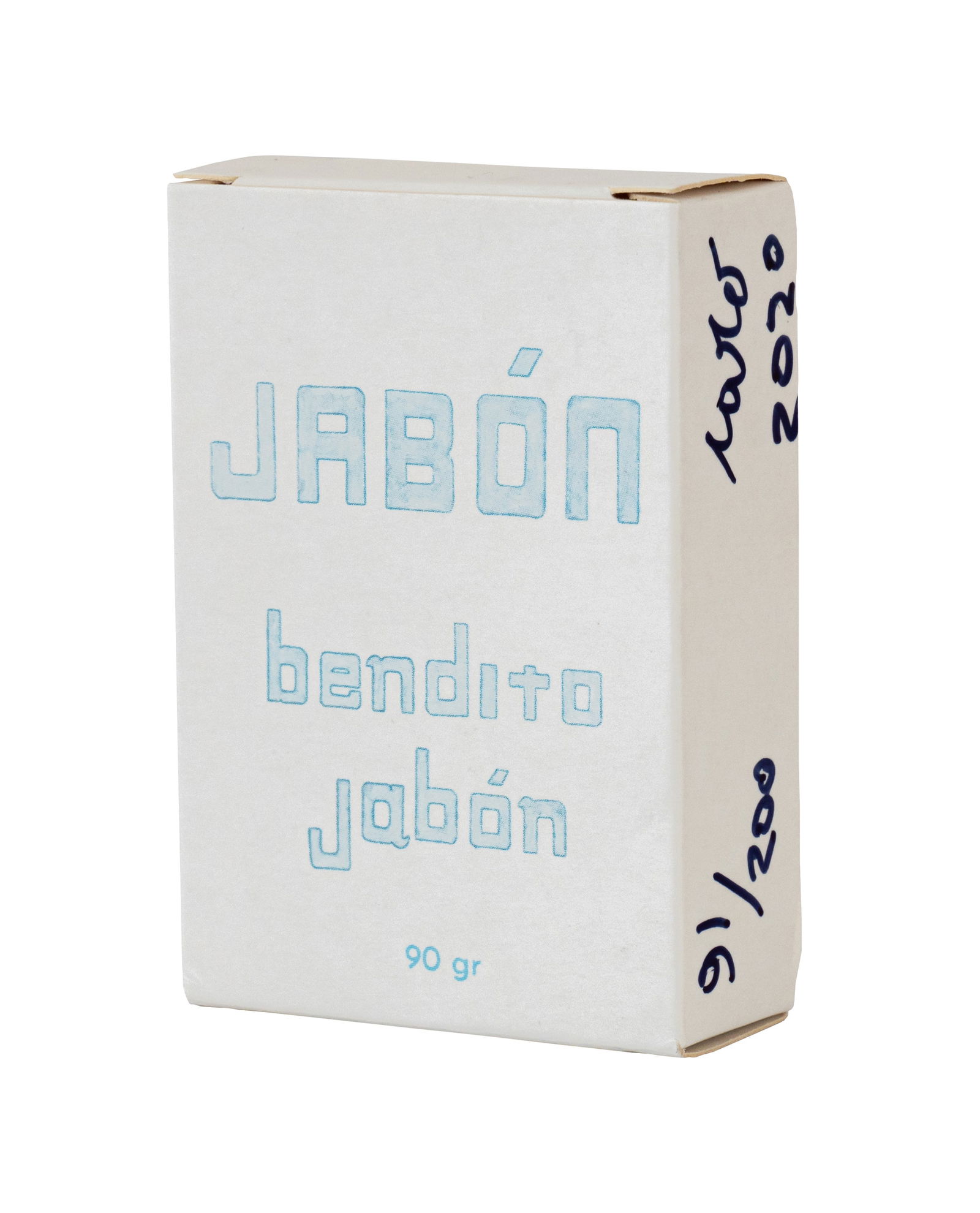 ANTONIO CARO (1950-2021, Colombia): Jabon Bendito Jabon, 2020Litografia sobre caja de carton y jabonMedidas: 8.5 x 6 x 2.5 cmEdicion 91/200