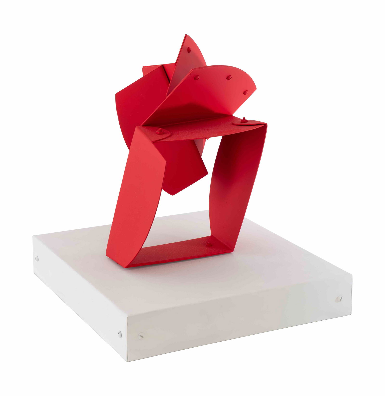 EDGAR NEGRET (1920-2012, Colombia): Flor,1995Aluminio pintadoMedidas: 33 x 30 x 30 cmEdicion 15/30