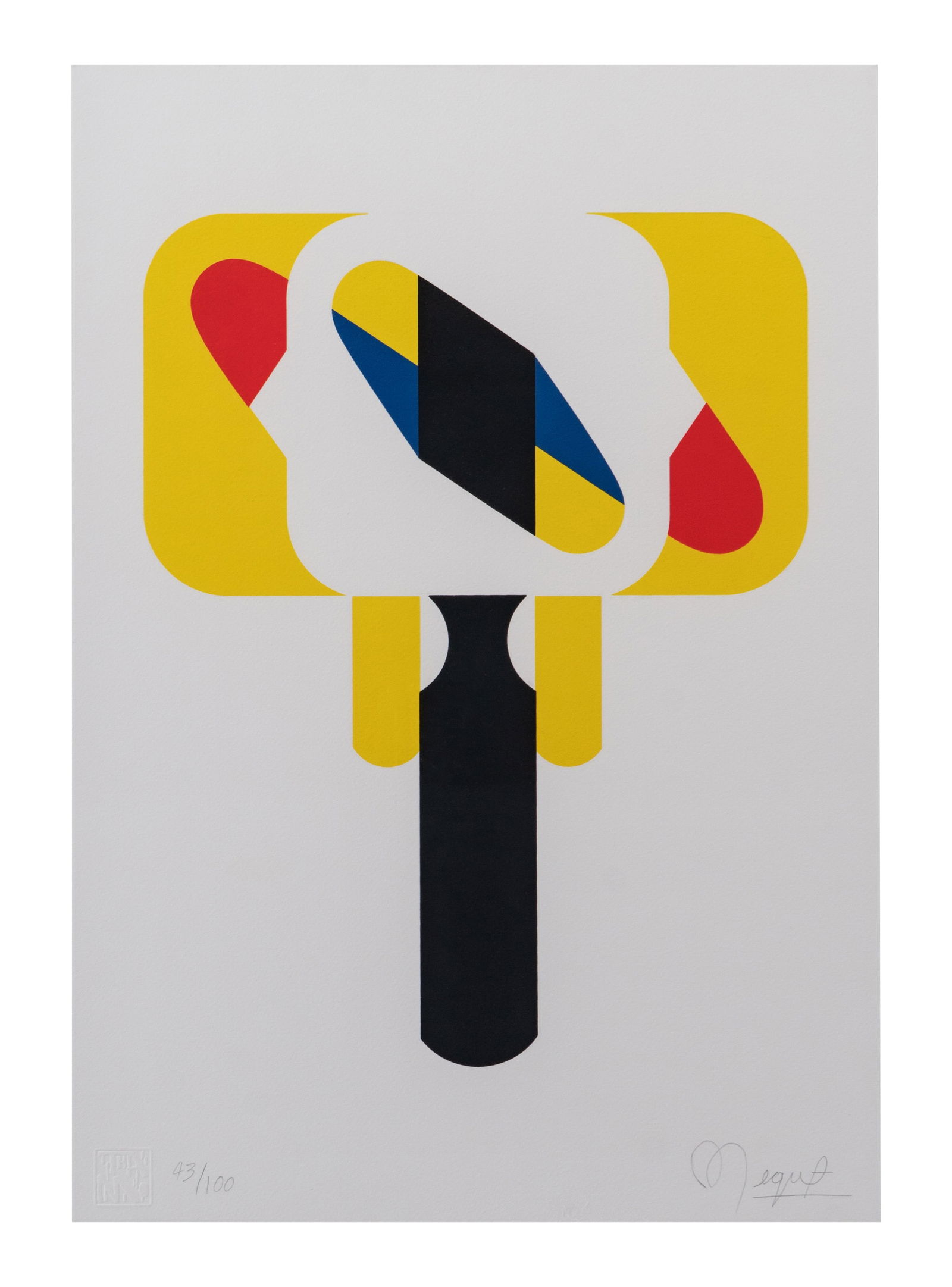 EDGAR NEGRET (1920, Colombia-2012, Colombia): Sin Titulo, sf.Serigrafia sobre papelMedidas: 50 x 35 cmEdicion 43/100