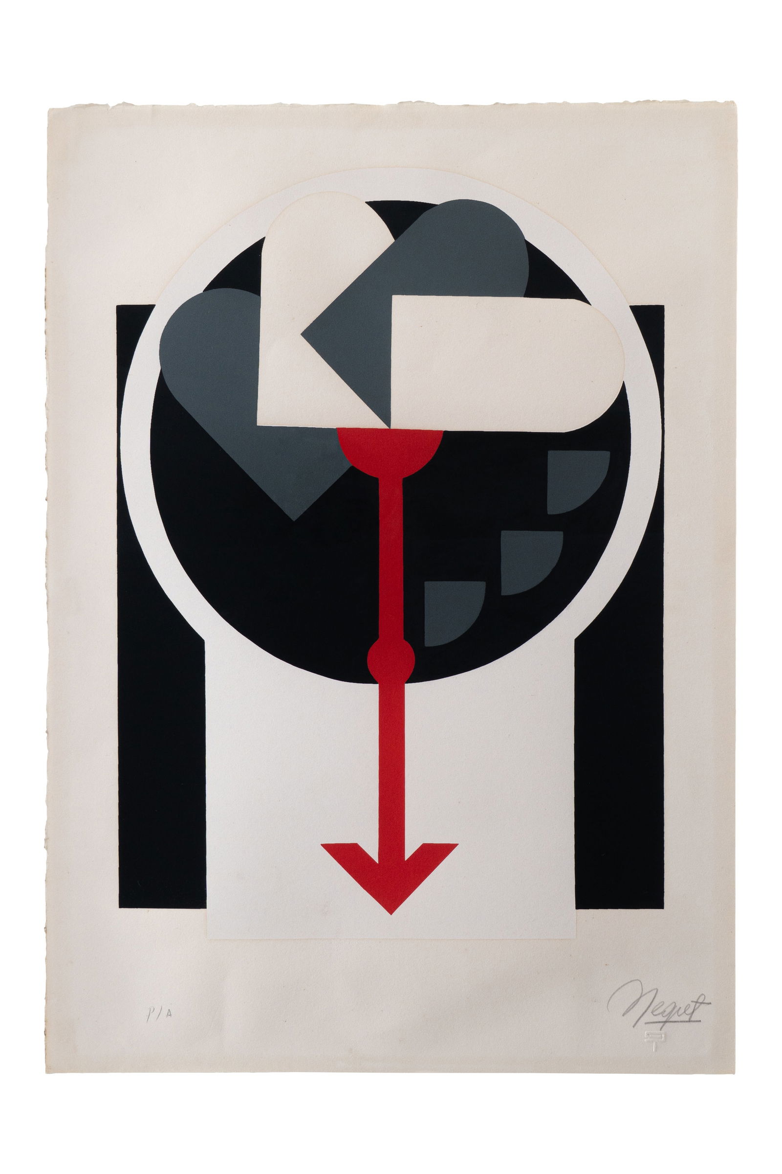 EDGAR NEGRET (1920, Colombia-2012, Colombia): Sin Titulo, sf. Serigrafia sobre papelMedidas: 61 x 44 cmEdicion Prueba de Artista