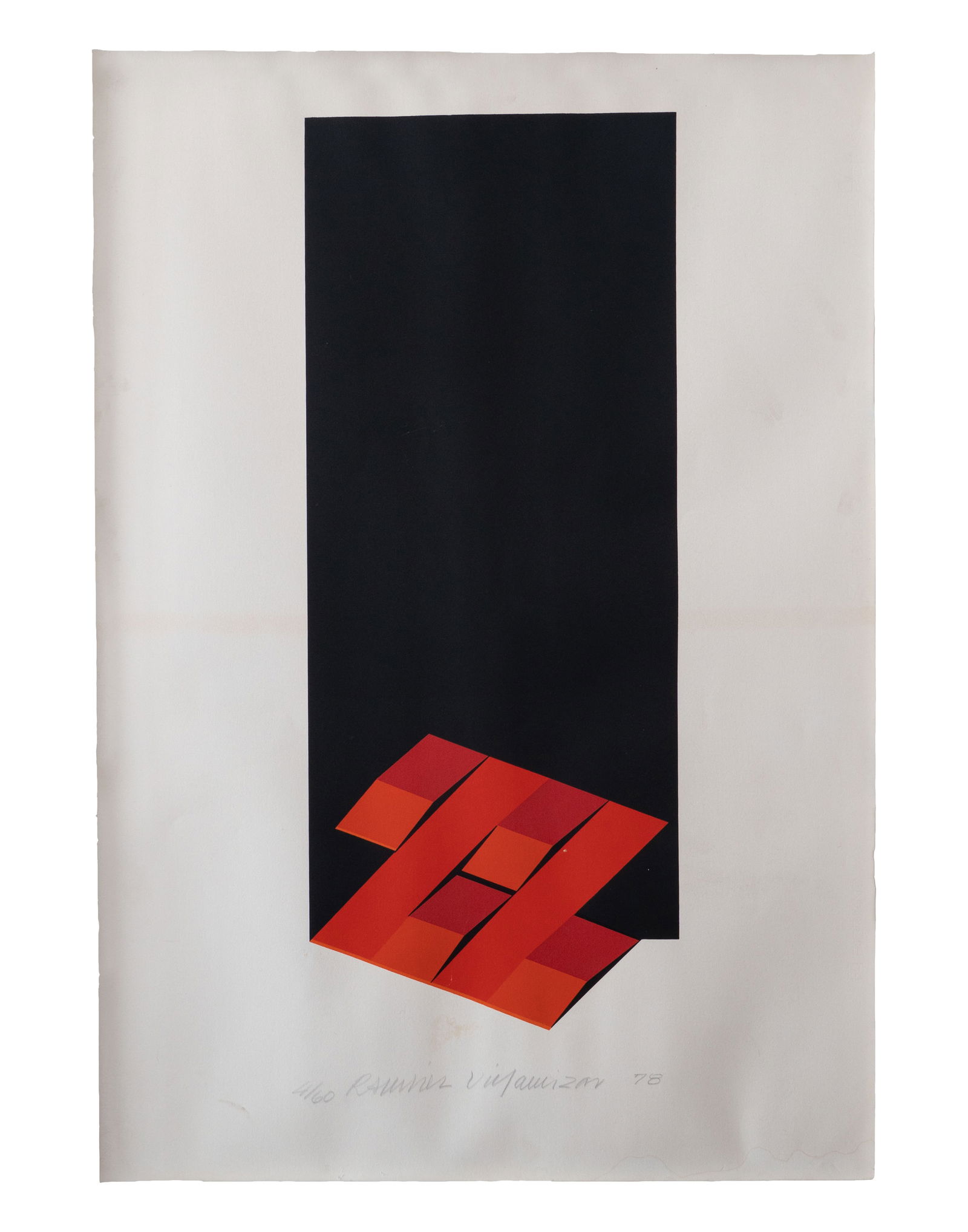 EDUARDO RAMIREZ VILLAMIZAR (1922, Colombia-2004, Colombia): Sin Titulo, 1978Serigrafia sobre papel Medidas: 98.5 x 69.5 cmEdicion 4/60