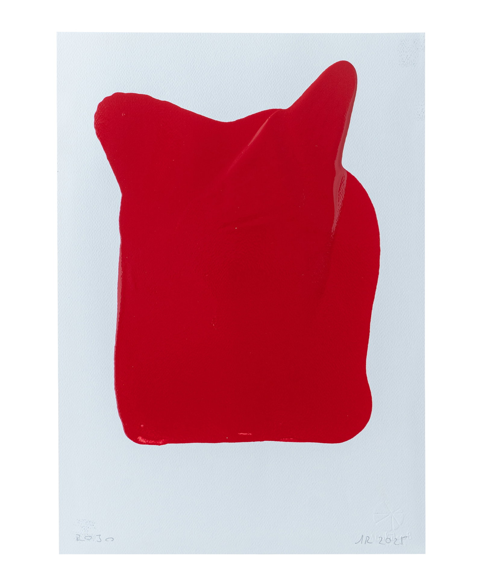 SYLVIA RESTREPO BOTERO (1963, Colombia): Rojo, 2025Pintura esmaltada sobre papel Medidas: 50 x 35 cm