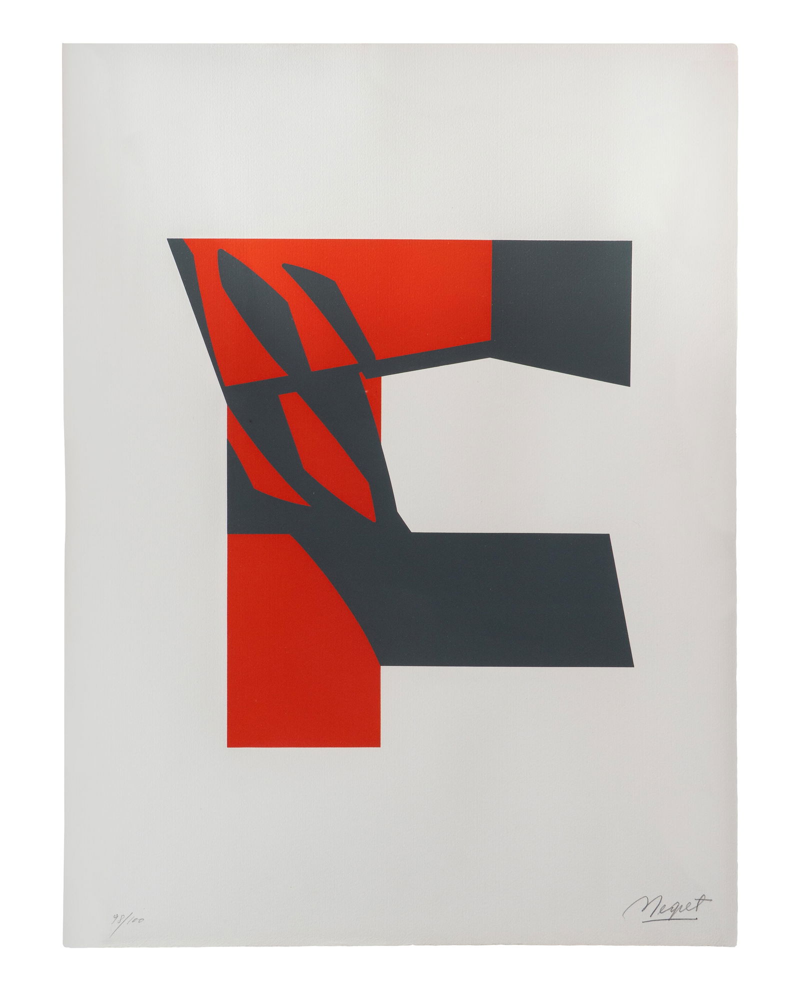 EDGAR NEGRET (1920, Colombia - 2012, Colombia): Sin Titulo, sf.Serigrafia sobre papelMedidas: 75 x 55.5 cmEdicion 98/100