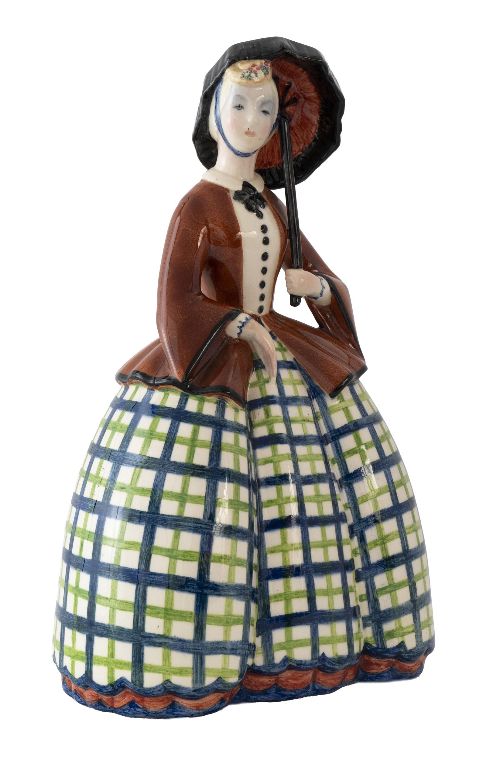 Porcelana Lenci anos 1930s: Italia, Torino L.B.Medidas: 30 x 18 x 13 cm