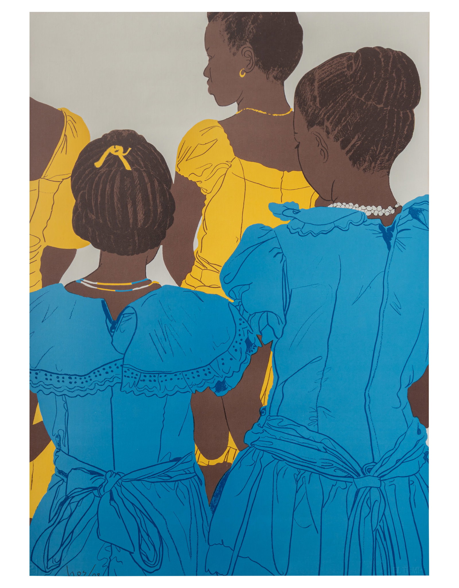 ANA MERCEDES HOYOS (1942, Colombia - 2014, Colombia) Sin Titulo, 2008 Serigrafia sobre papel: Presenta sello seco del Tiempo y Arte Dos Grafico. Buen estado de conservacion.Coleccion privada.