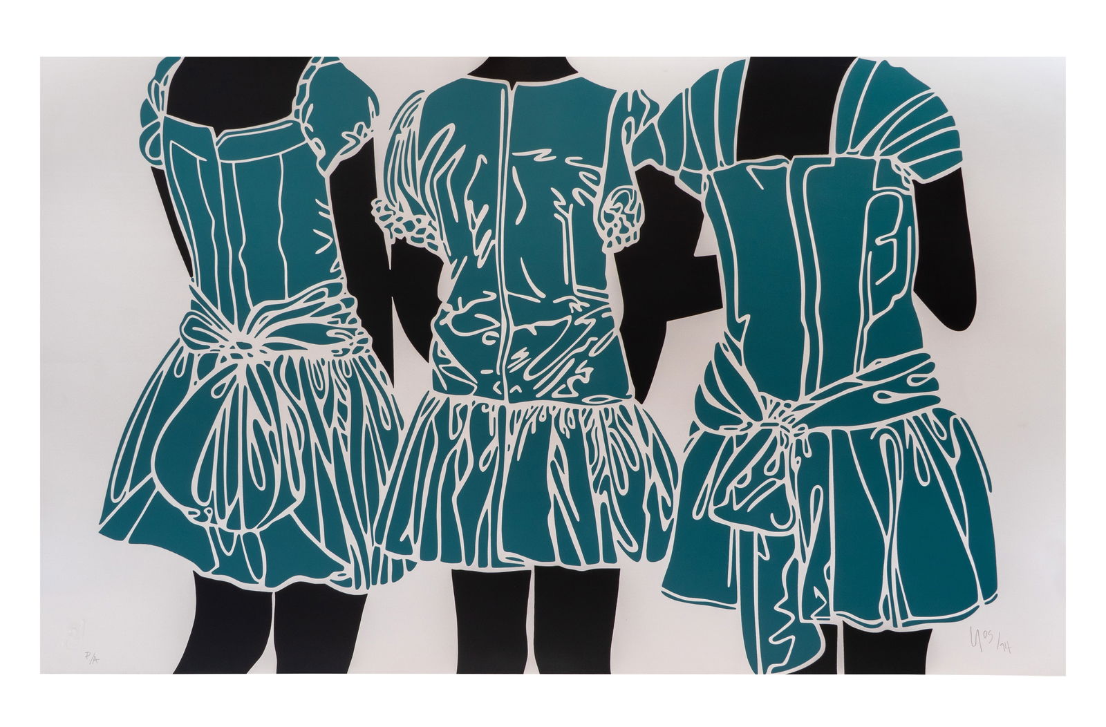 ANA MERCEDES HOYOS (1942, Colombia - 2014, Colombia) La Procesion, 2014 Serigrafia sobre papel: Buen estado de conservacion.Coleccion privada.