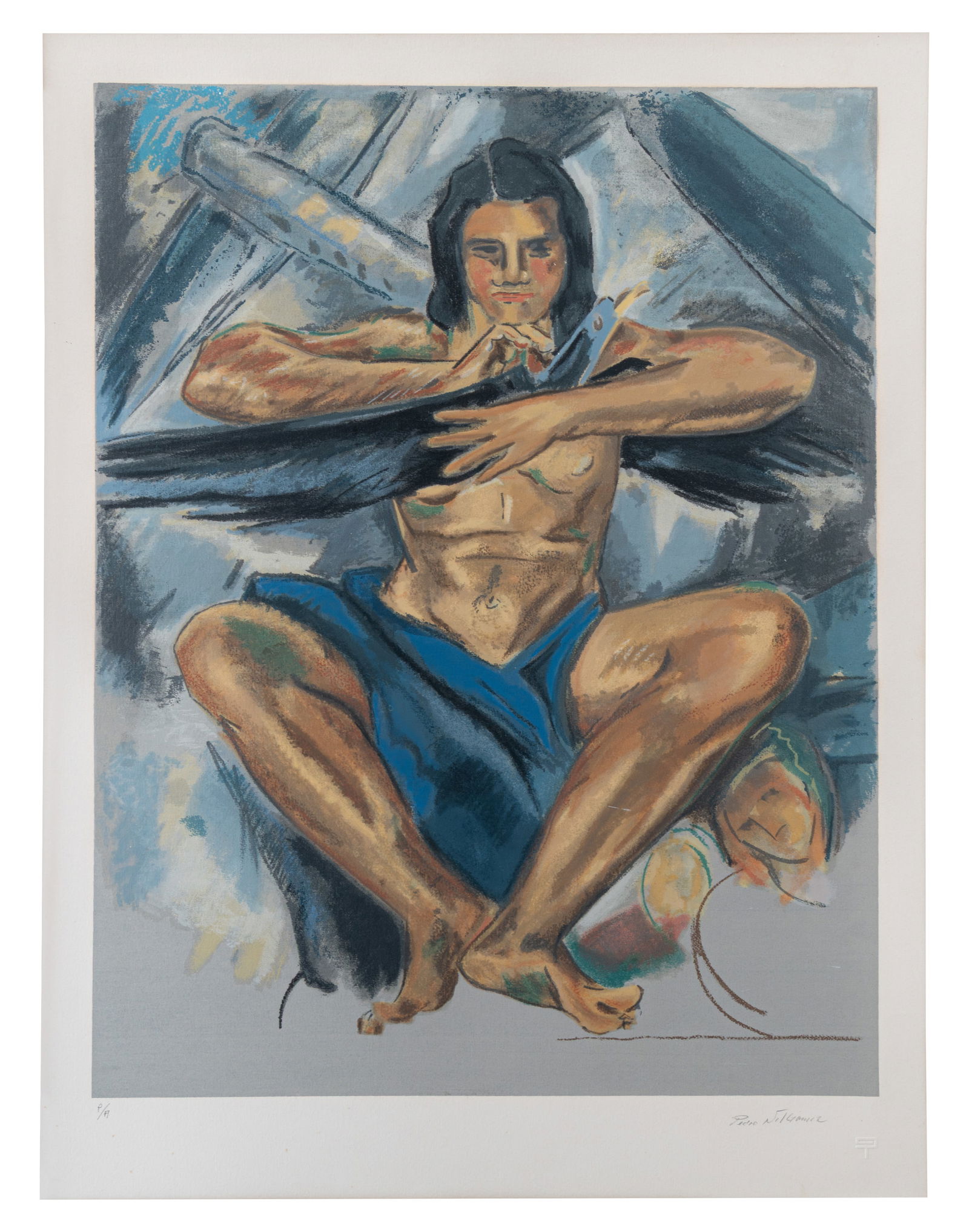 PEDRO NEL GOMEZ (1899, Colombia - 1984, Colombia) Sin Titulo, sf. Serigrafia sobre papel Medidas: 62 (1 of 1)