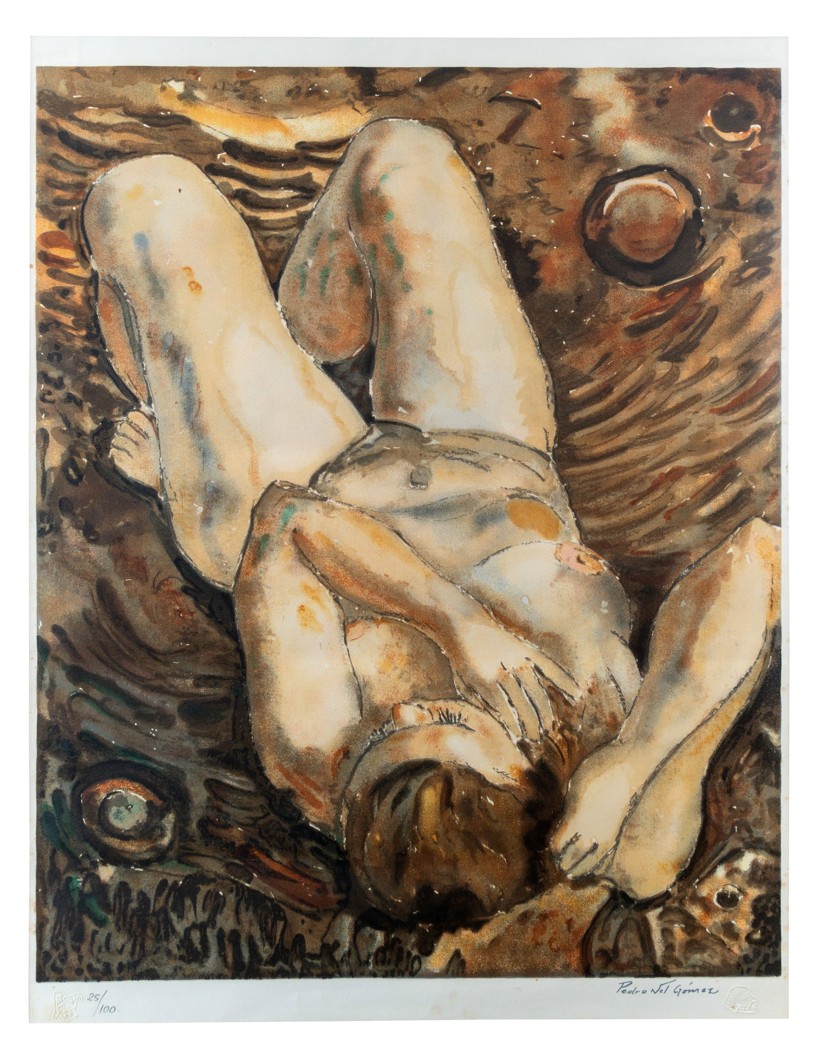 PEDRO NEL GOMEZ (1899, Colombia - 1984, Colombia) Barequera, sf. Serigrafia sobre papel Medidas: 96: Buen estado de conservacion.Coleccion privada.