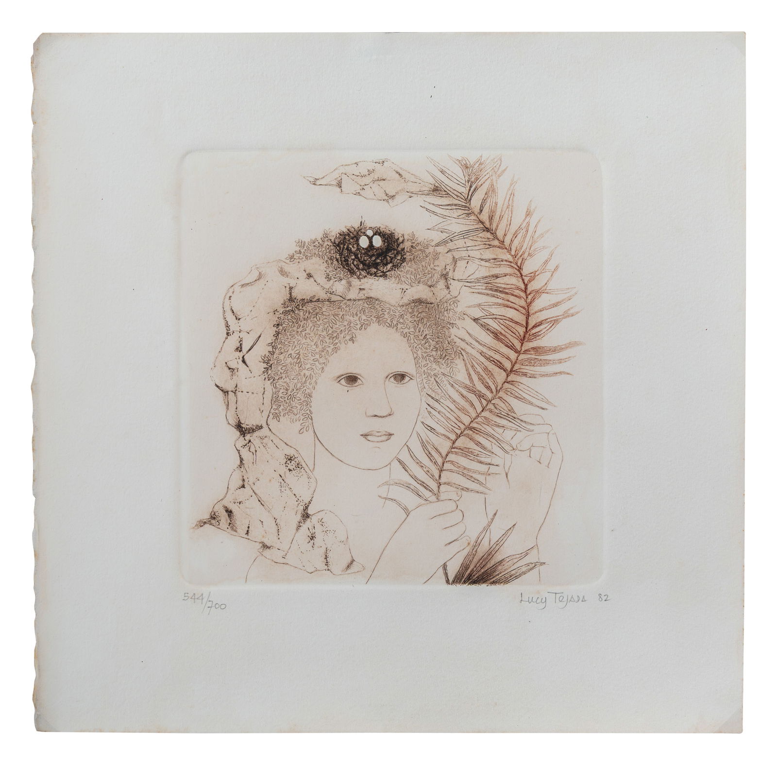 LUCY TEJADA (1920, Colombia - 2011, Colombia) Sin Titulo,1982 Puntaseca sobre papel Medidas: 29.5 x (1 of 1)