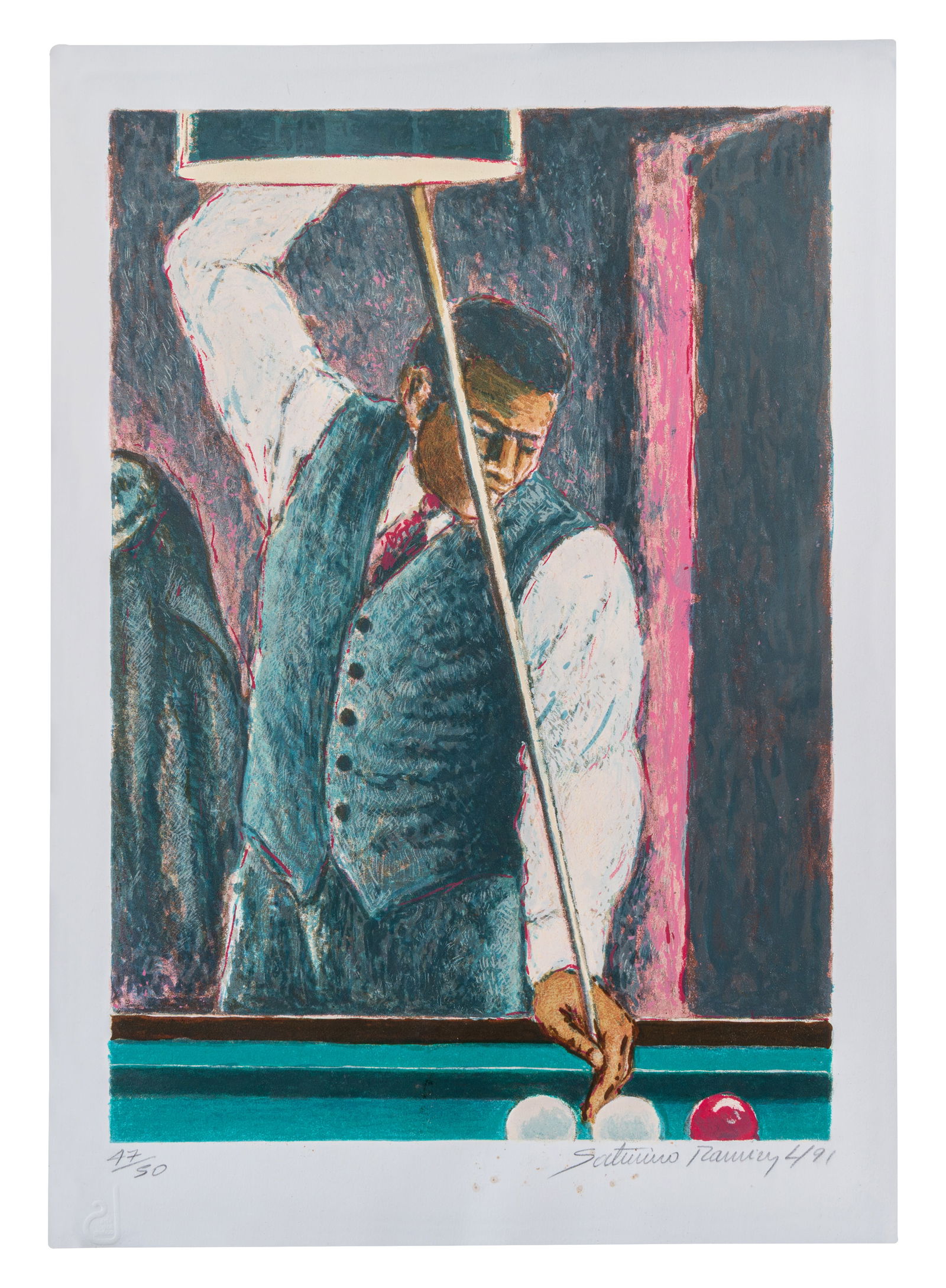 SATURNINO RAMIREZ (1946, Colombia - 2002, Colombia) Sin Titulo, 1991 Serigrafia sobre papel Medidas: (1 of 1)