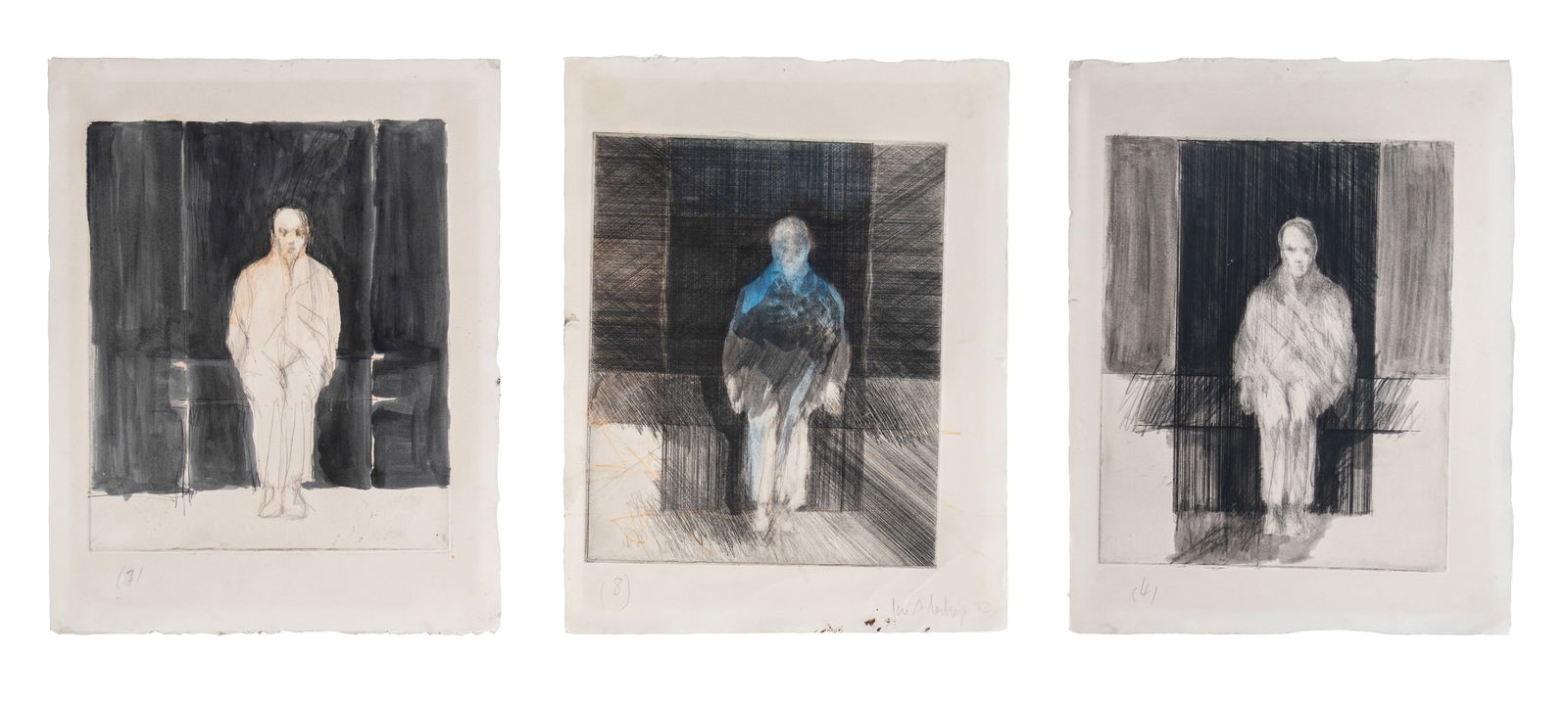 JOSE ALEJANDRO RESTREPO (1959, Francia) Sin Titulo, 1982 Tres grabados en metal invertido sobre (1 of 1)