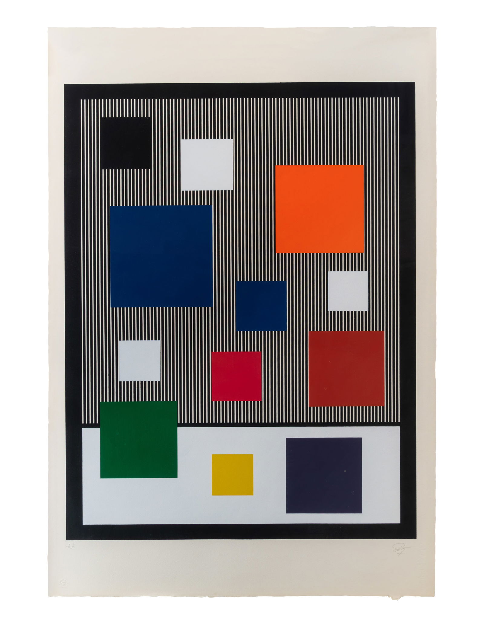 JESUS RAFAEL SOTO (1923, Venezuela - 2005, Francia) Sin Titulo, sf. Serigrafia sobre papel Medidas: (1 of 1)