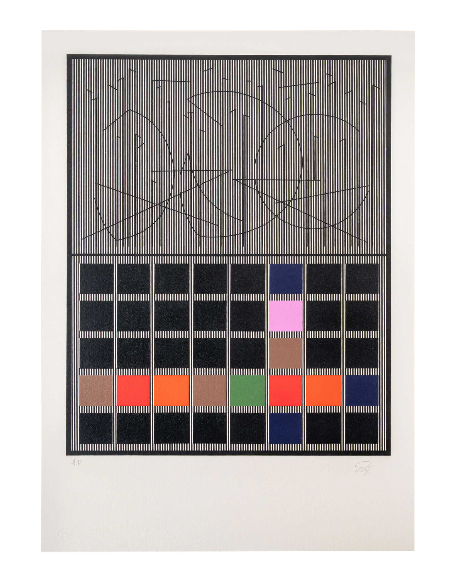 JESUS RAFAEL SOTO (1923, Venezuela - 2005, Francia) Sin Titulo, sf. Serigrafia sobre papel Medidas: (1 of 1)