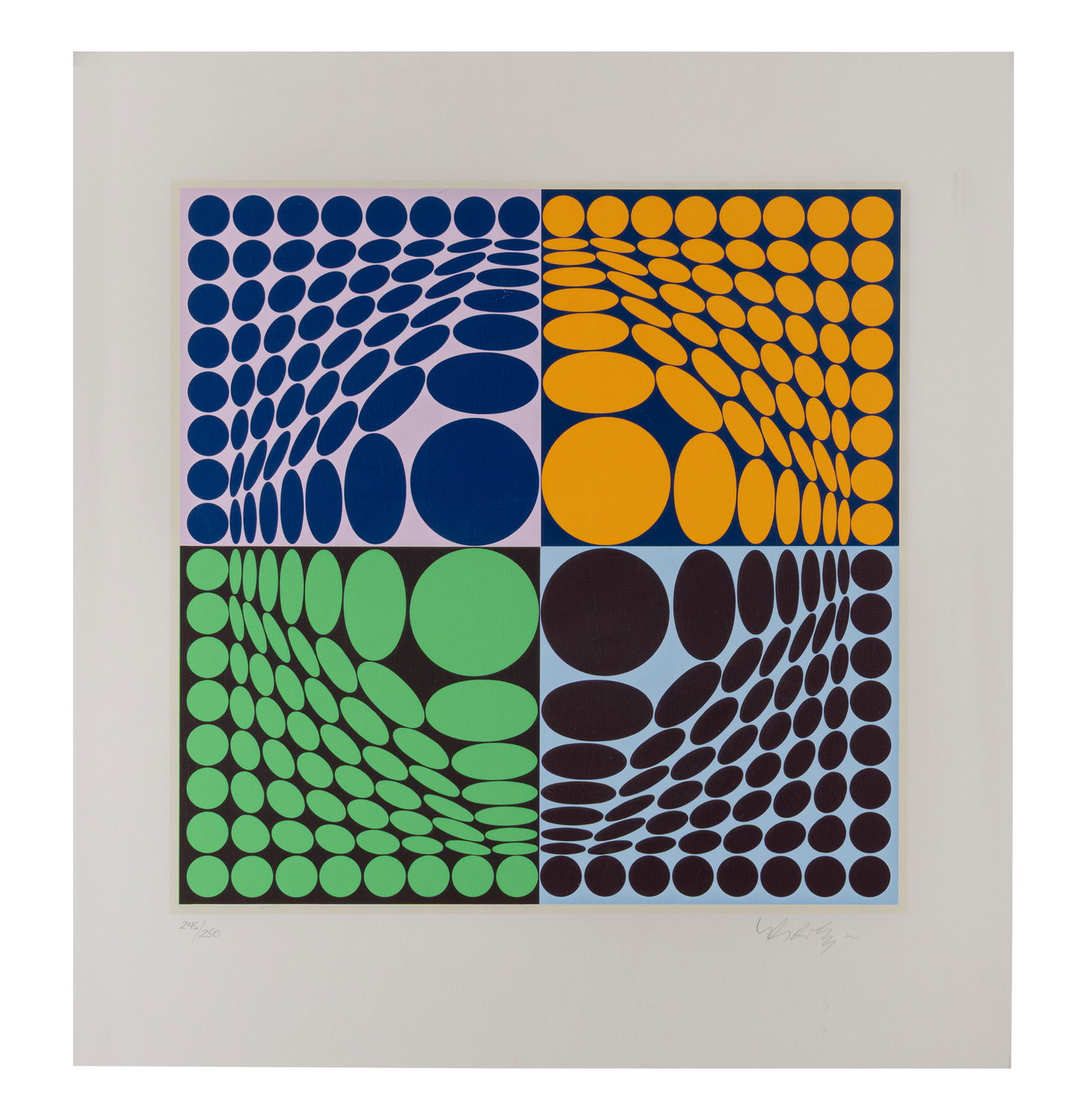 VICTOR VASARELY (1906, Hungria - 1997, Francia) Senza titolo, sf. Litografia sobre papel Medidas: (1 of 1)