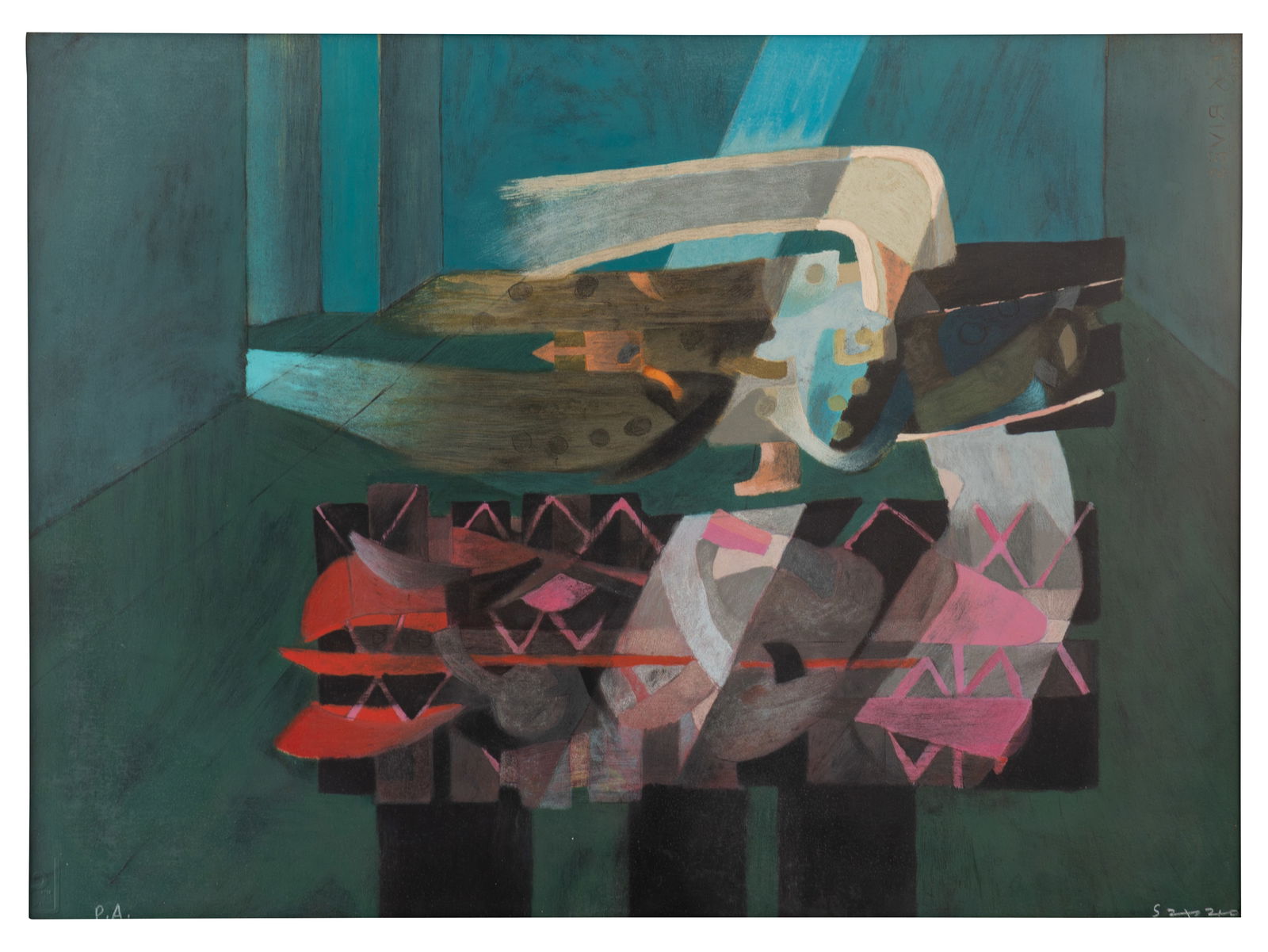 FERNANDO DE SZYSZLO (1925, Perú - 2017, Perú) Sin Titulo, s.f. Serigrafia sobre papel Medidas: (1 of 1)