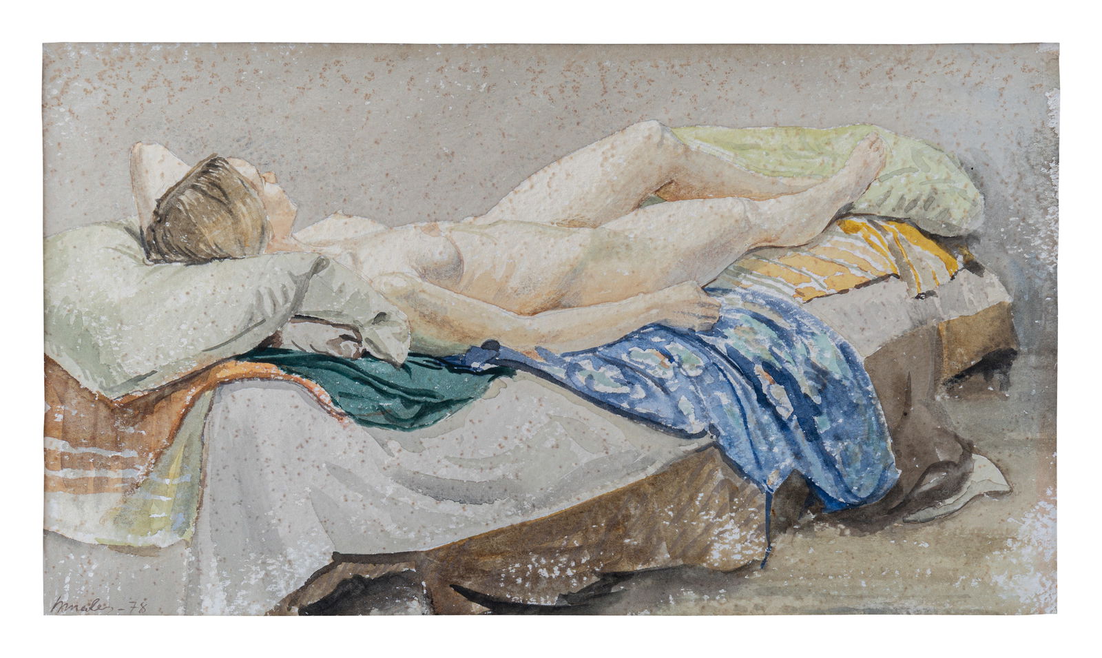 DARIO MORALES (1944, Colombia - 1988, Colombia) Sin Titulo, 1978 Acuarela sobre papel Medidas: 23.5: Buen estado de conservacion. Presenta algunas manchas sobre el papel.Coleccion privada.