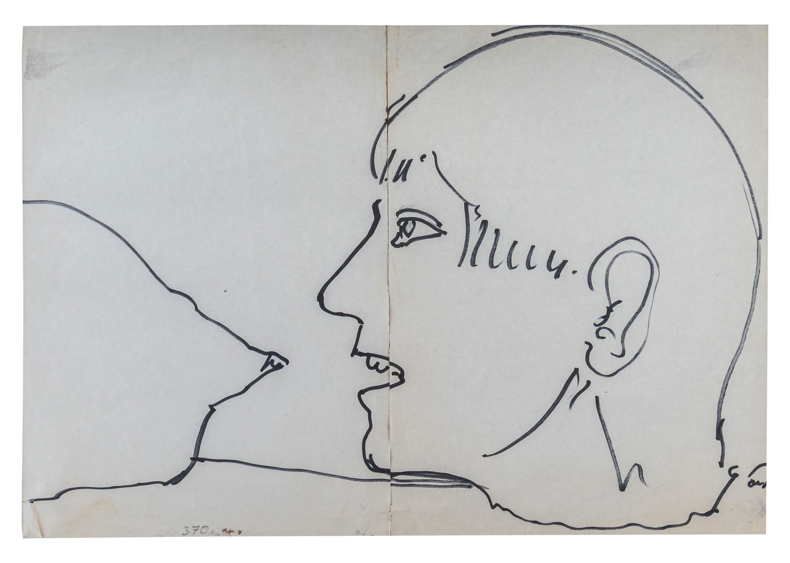 LEONEL GONGORA (1932, Colombia - 1999, Estados Unidos) Sin Titulo, sf. Marcador sobre papel (1 of 1)