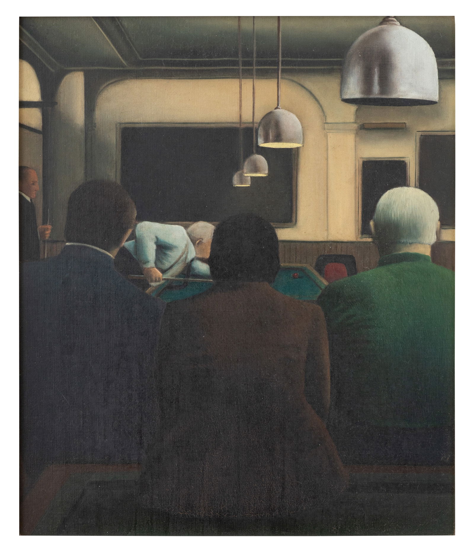 SATURNINO RAMIREZ (1946, Colombia - 2002, Colombia) Sin Titulo, sf. Oleo sobre lienzo Medidas: 54 x: Buen estado de conservacion. Presenta microfisuras y biodeterioro incipiente.Coleccion privada.