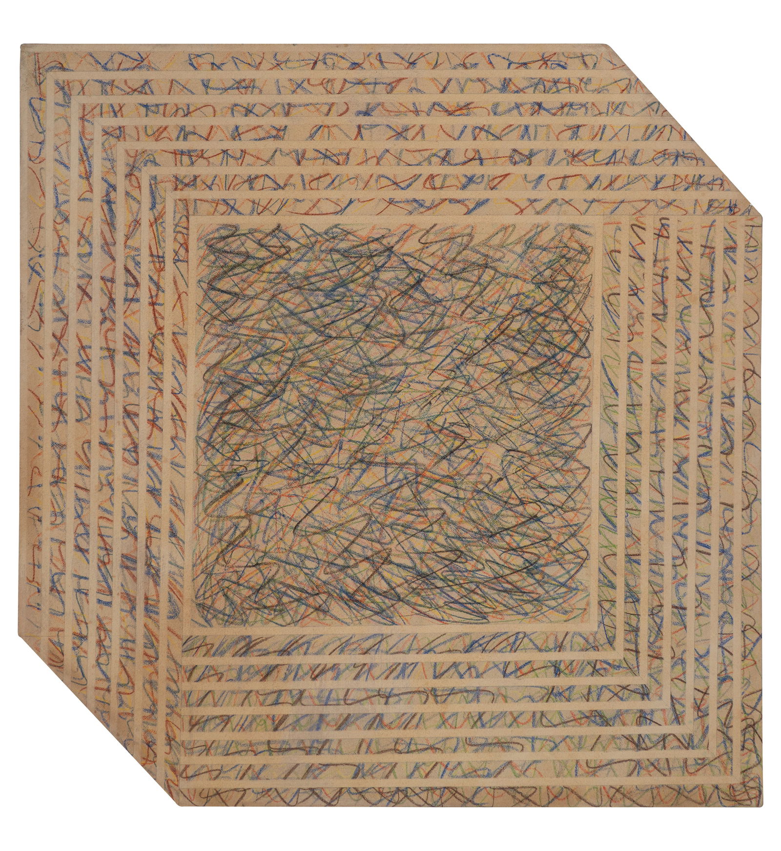 SARA MODIANO (1951, Colombia - 2010, Colombia) Sin Titulo, sf. Crayon y grafito sobre lienzo: Buen estado de conservacion.Coleccion privada.