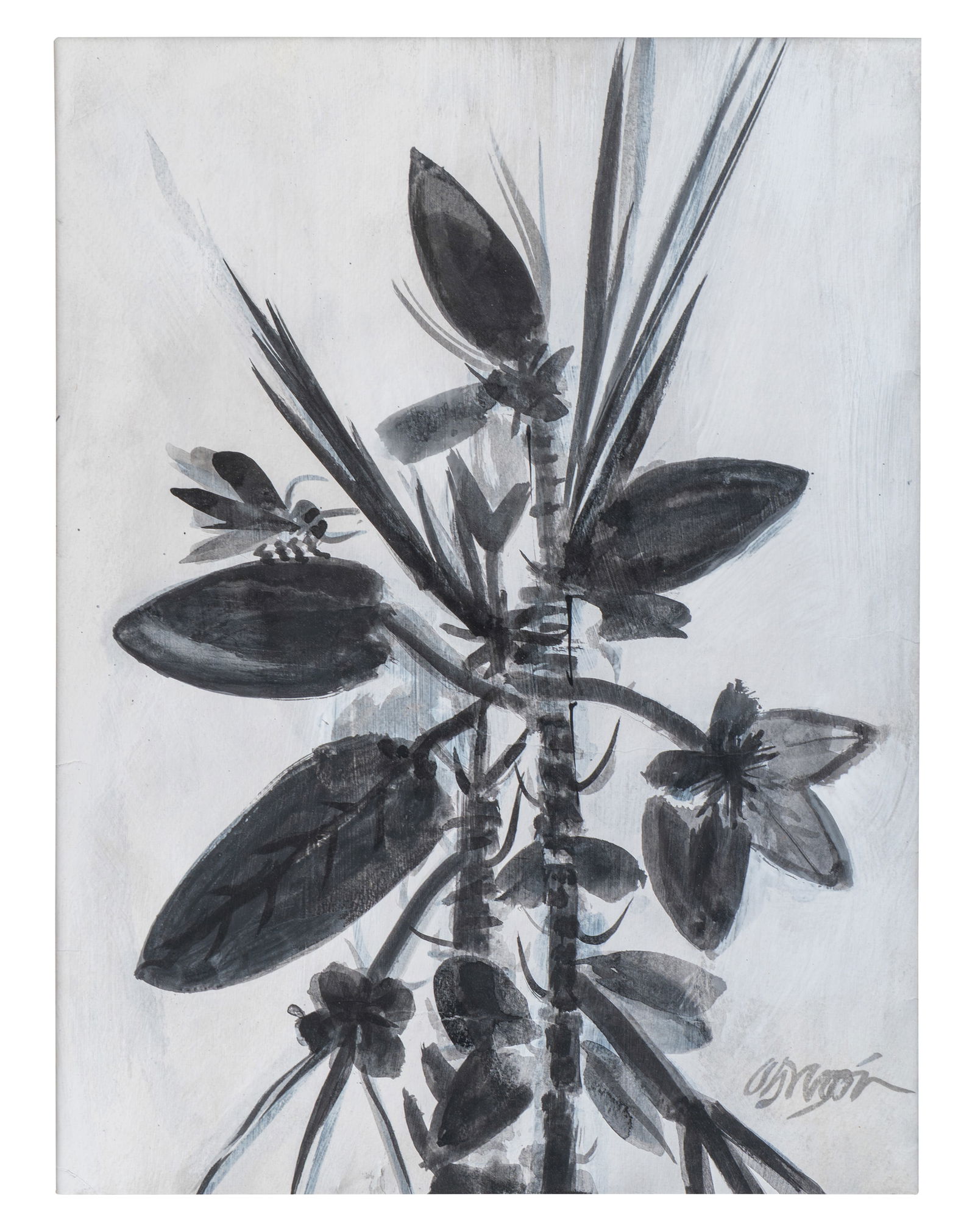 ALEJANDRO OBREGON (1920, España - 1992, Colombia) Sin Titulo, sf. Tecnica mixta sobre papel (1 of 1)