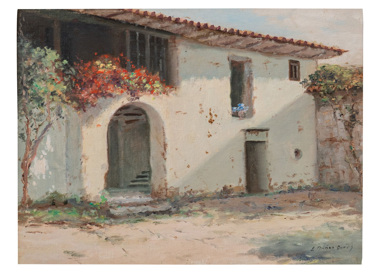 LUIS NUNEZ BORDA (1872, Colombia - 1970, Colombia) Sin Titulo, sf. Oleo sobre lienzo Medidas: 29 x (1 of 1)