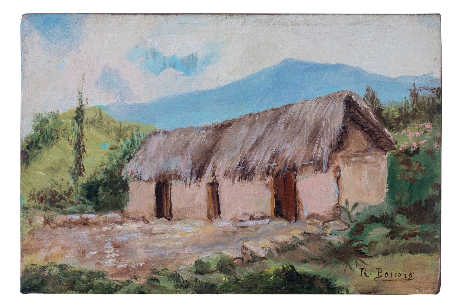 RICARDO BORRERO ALVAREZ (1874, Colombia - 1931, Colombia) Sin Titulo, sf. Oleo sobre tabla Medidas: (1 of 1)