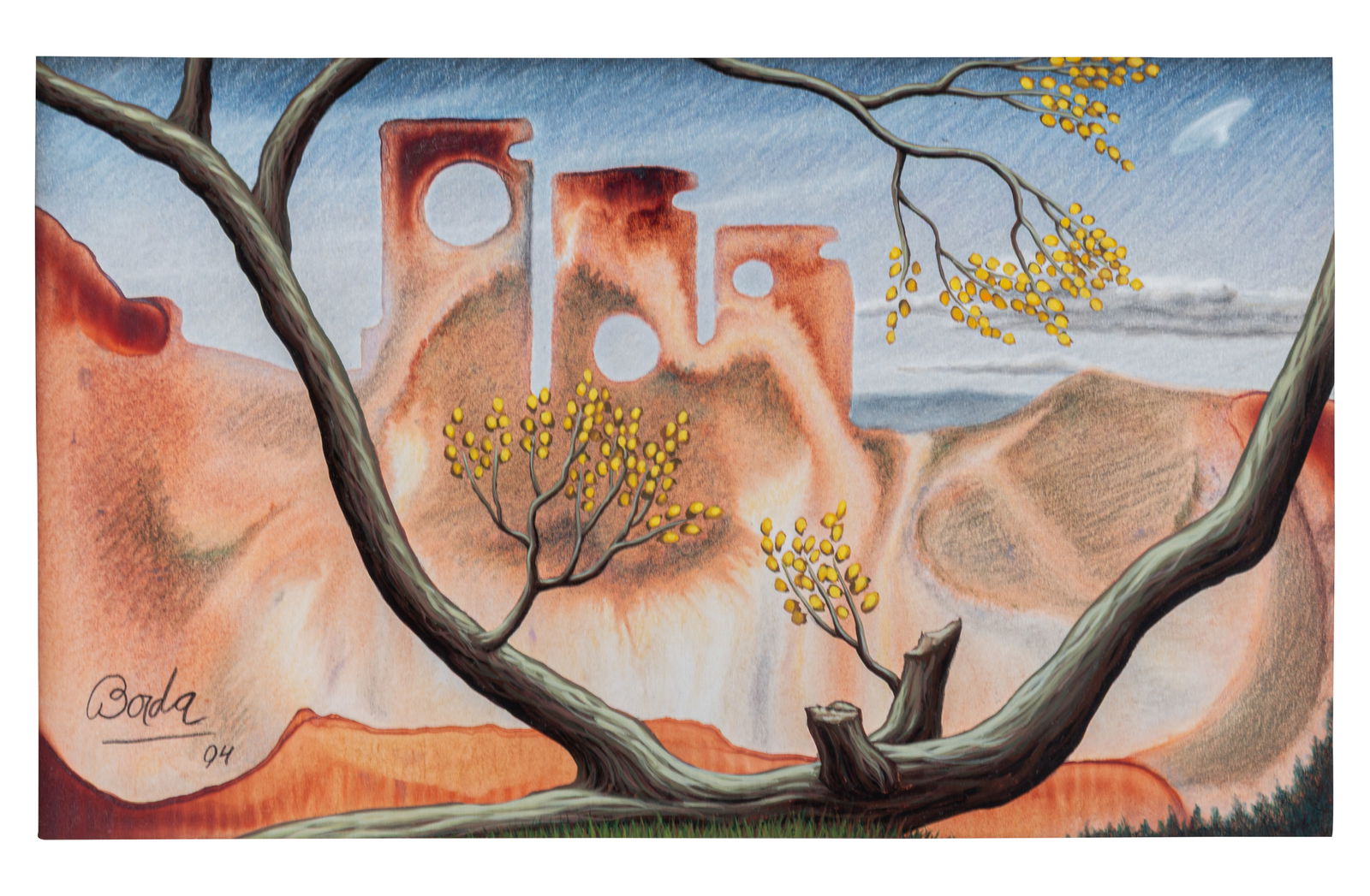 DANIEL BORDA DE FRANCISCO (1955, Colombia) Sin Titulo, 1994 Mixta sobre papel Medidas: 16.5 x 27 cm: Buen estado de conservacion.Coleccion privada.