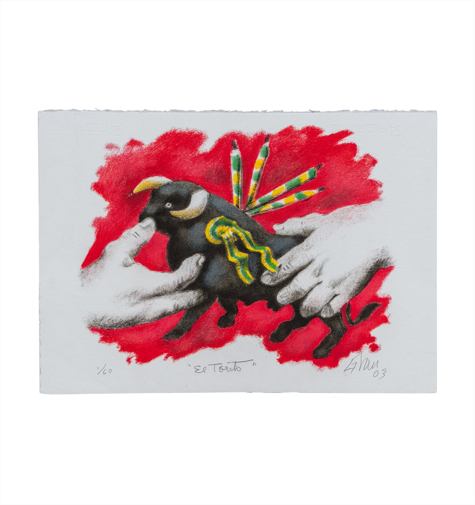 ENRIQUE GRAU (1920, Colombia - 2004, Colombia): El Torito, 2003Litografia sobre papelMedidas: 35 x 50 cmEdicion 1/60Buen estado de conservacion.Coleccion privada.