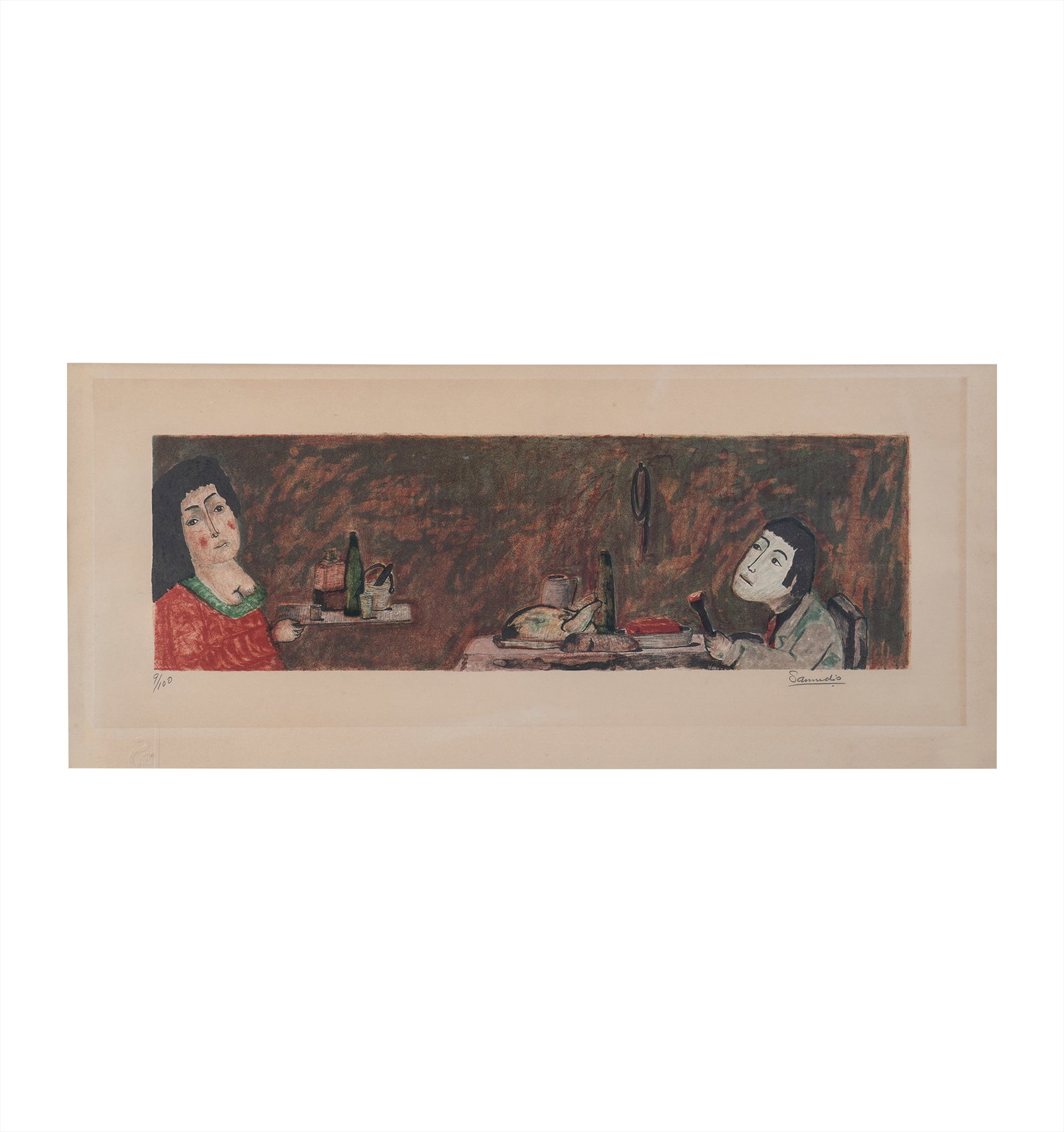 ANTONIO SAMUDIO (1934, Colombia - 2026, Colombia): Sin Titulo, sf.Serigrafia sobre papel Medidas: 29.5 x 67.5 cm Edicion de 9/100Buen estado de conservacion.Coleccion privada.