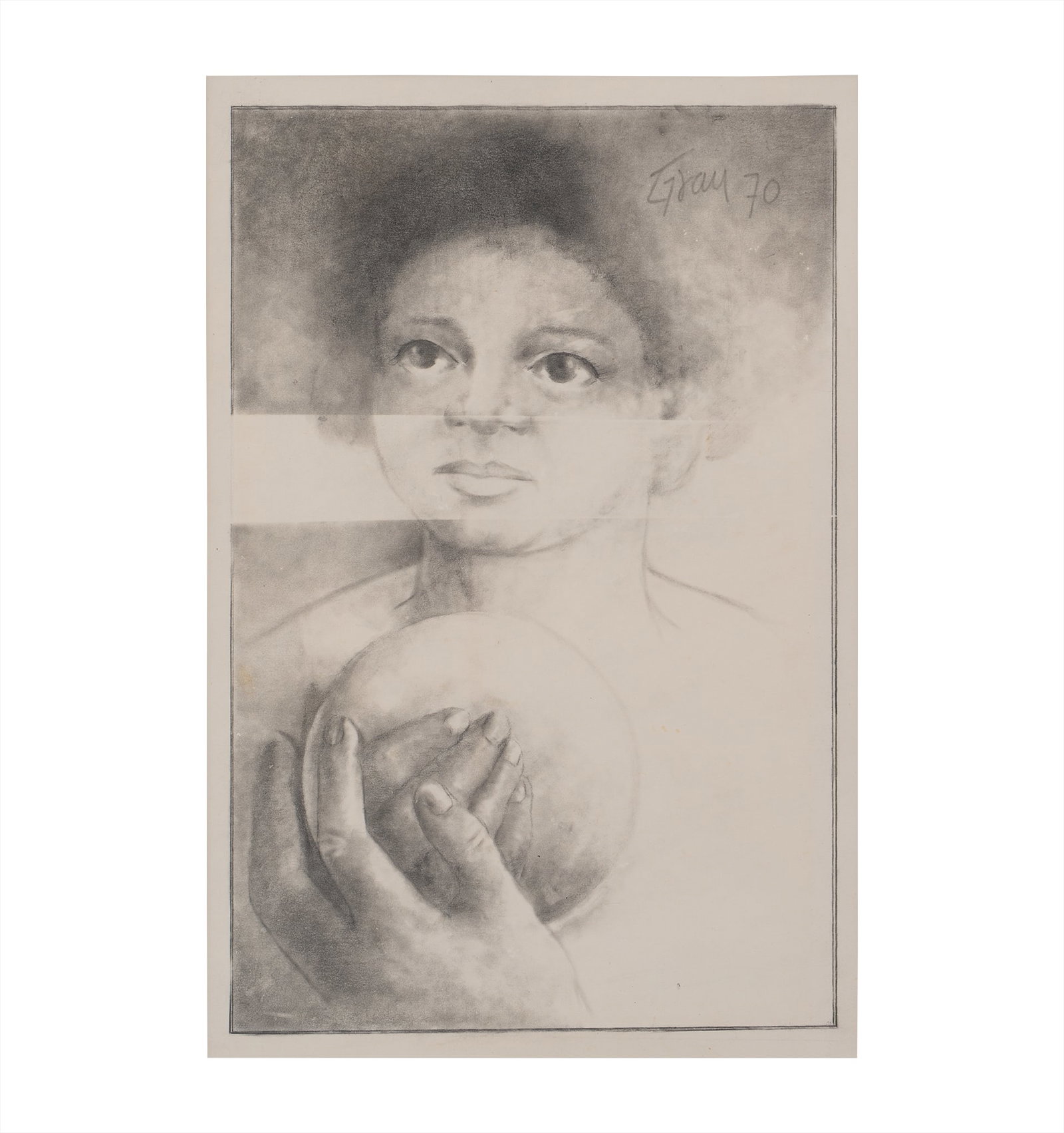 ENRIQUE GRAU (1920, Colombia - 2004, Colombia): Sin Titulo, 1970Grafito sobre papelMedidas: 36.5 x 24.5 cmBuen estado de conservacion.Coleccion privada. Concepto de Henry Laguado