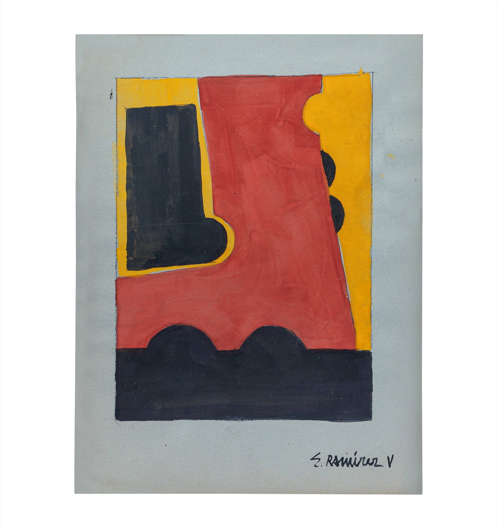 EDUARDO RAMIREZ VILLAMIZAR (1922, Colombia - 2004, Colombia): Sin Titulo, sf.Gouache sobre papelMedidas: 26.5 x 20.5 cmBuen estado de conservacion.Coleccion privada.