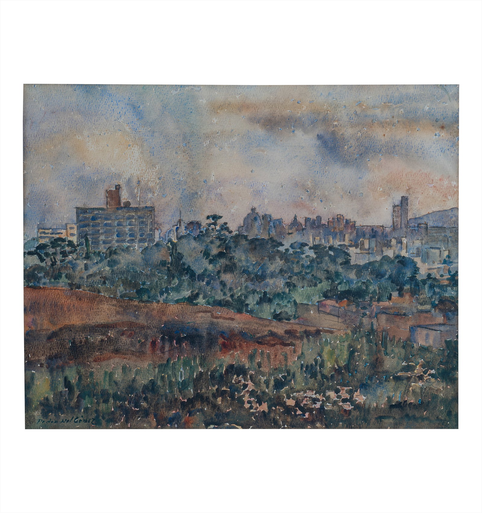 PEDRO NEL GOMEZ (1899, Colombia - 1984, Colombia): Sin Titulo, sf.Acuarela sobre papelMedidas: 43 x 54 cmBuen estado de conservacion.Coleccion privada.