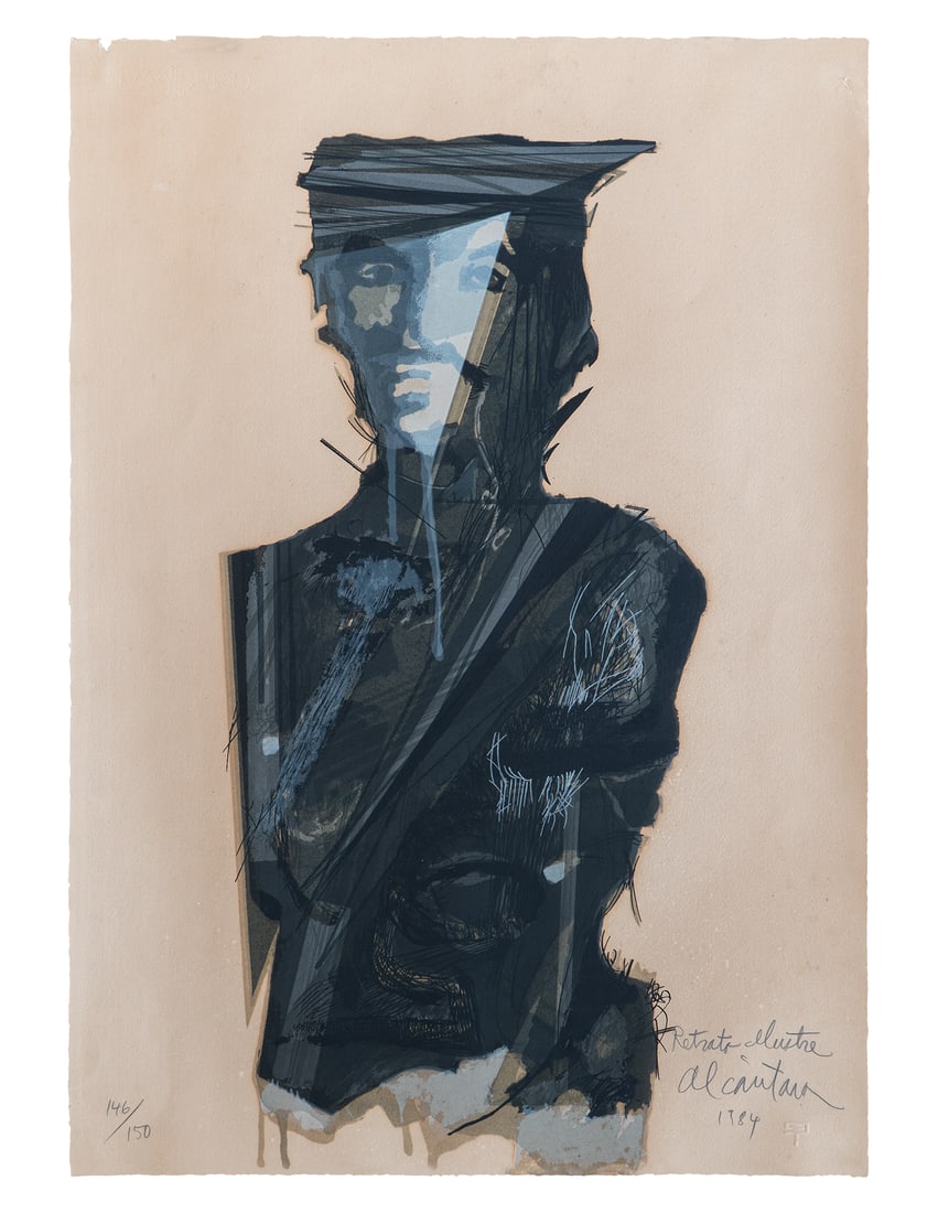 PEDRO ALCANTARA (1942, Colombia): Retrato Ilustre, 1984 Serigrafia sobre papel Medidas: 63 x 50 cmEdicion 146/150Buen estado de conservacion. El papel presenta algunas faltas. Coleccion privada.